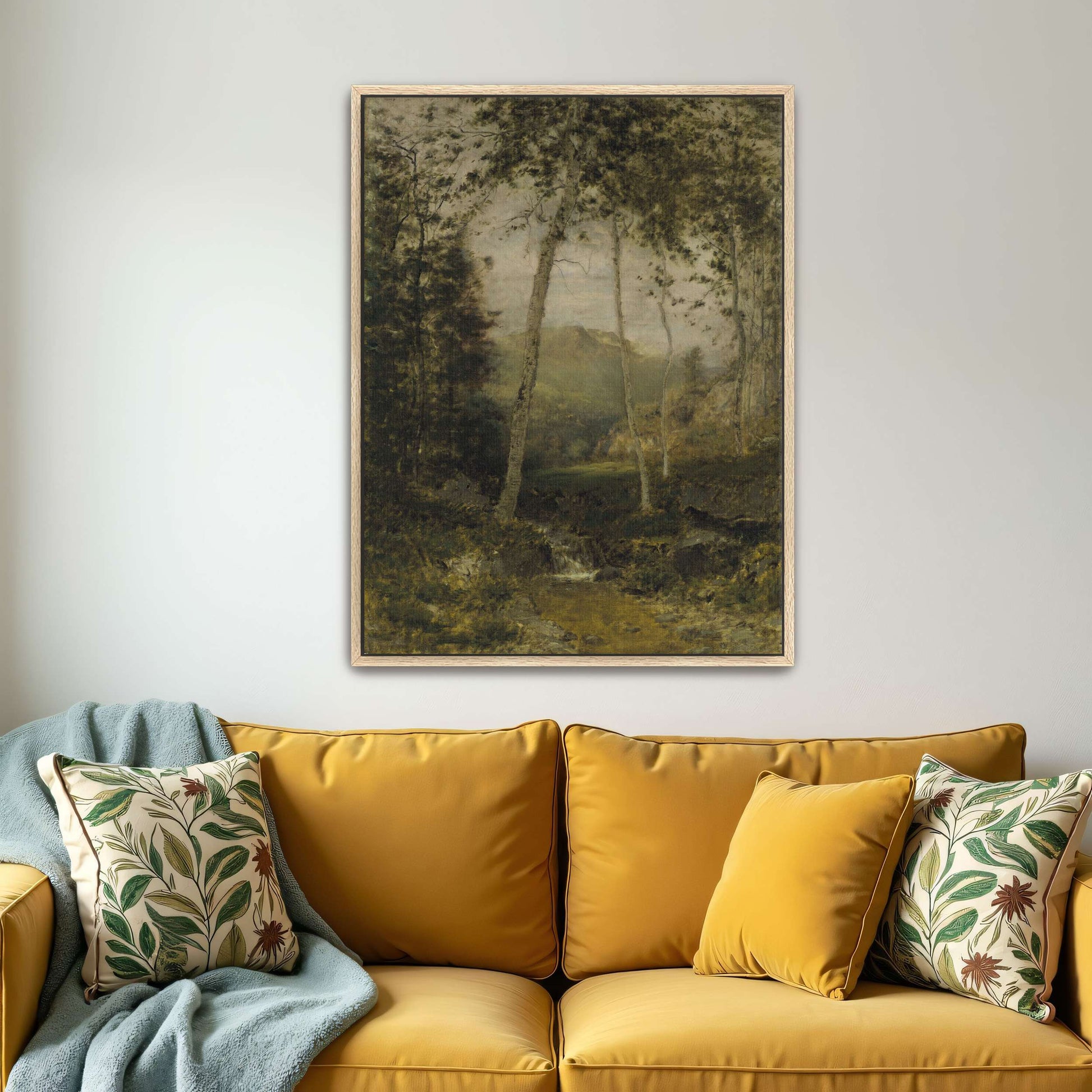Forest scene with a stream by Alexander Helwig Wyant