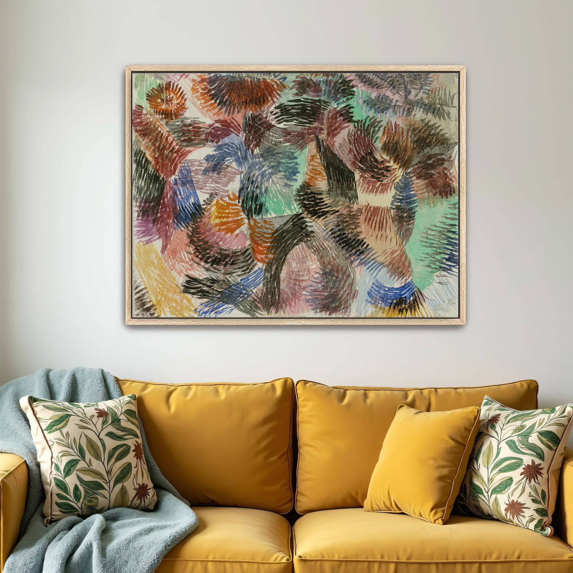 Abstract Watercolor Colorful Swirls By Paul Klee