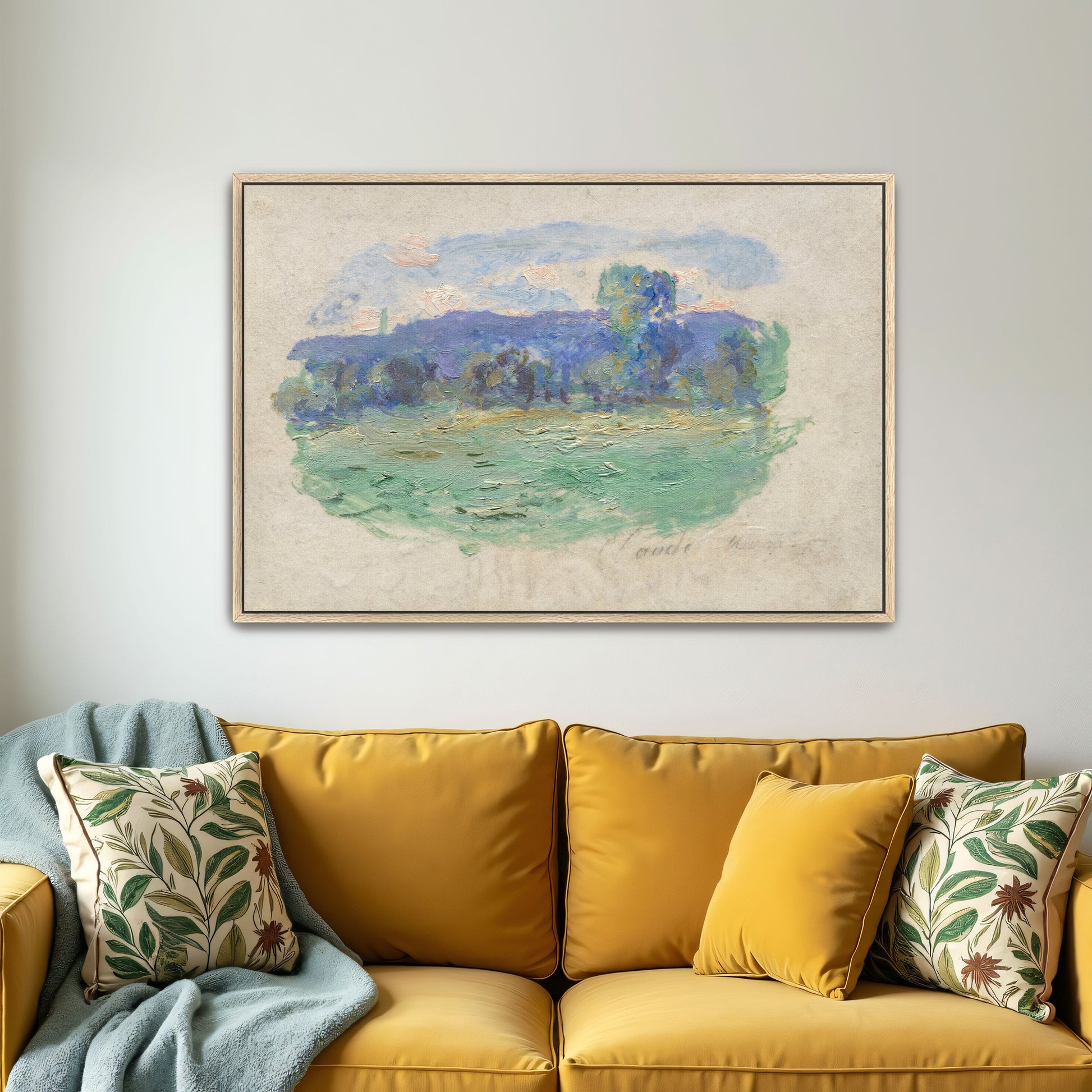 Impressionist Landscape With Blue And Green Tones By Claude Monet