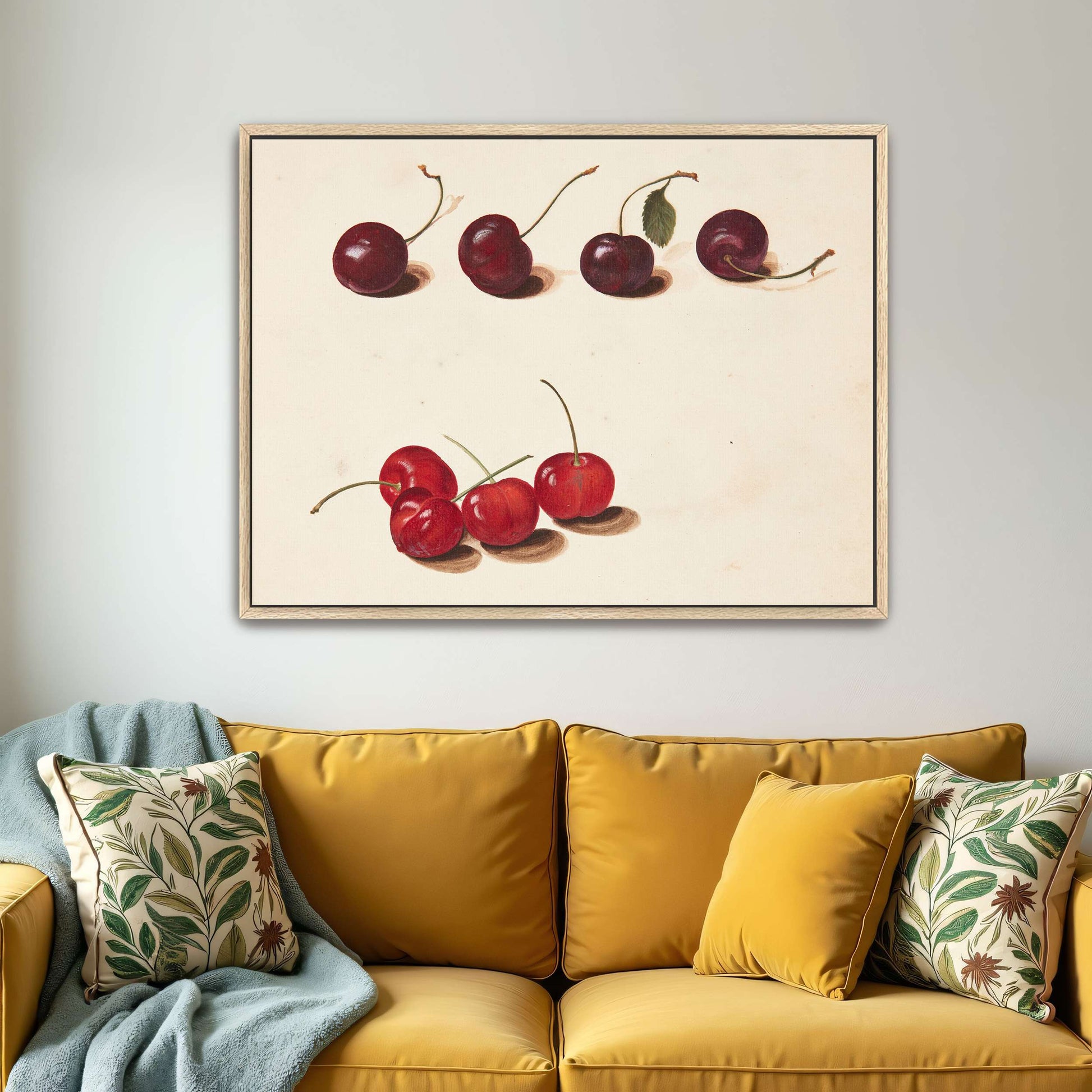Cherries still life painting by Johanna Fosie