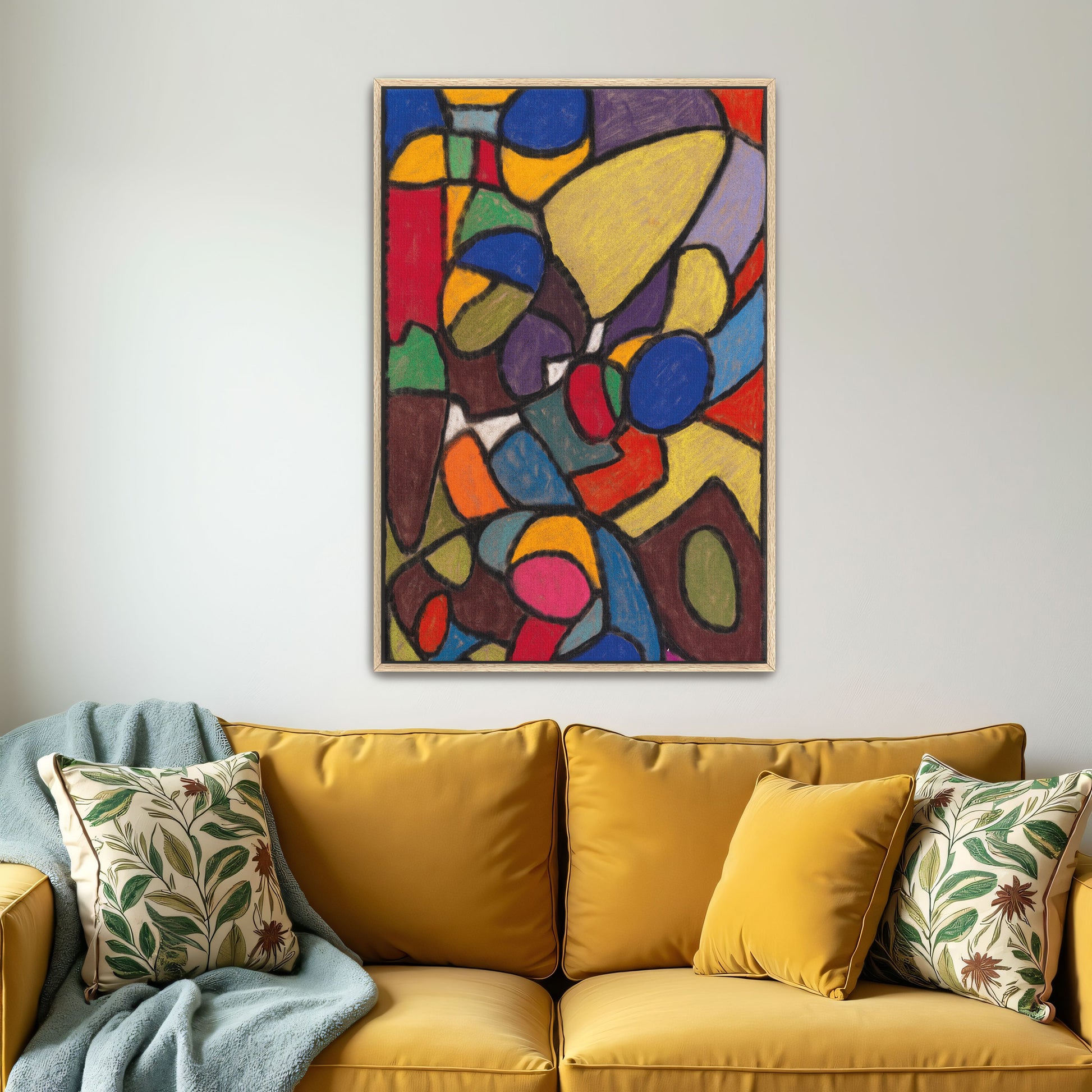 Abstract Geometric Composition With Vibrant Colors By Adolf Hölzel