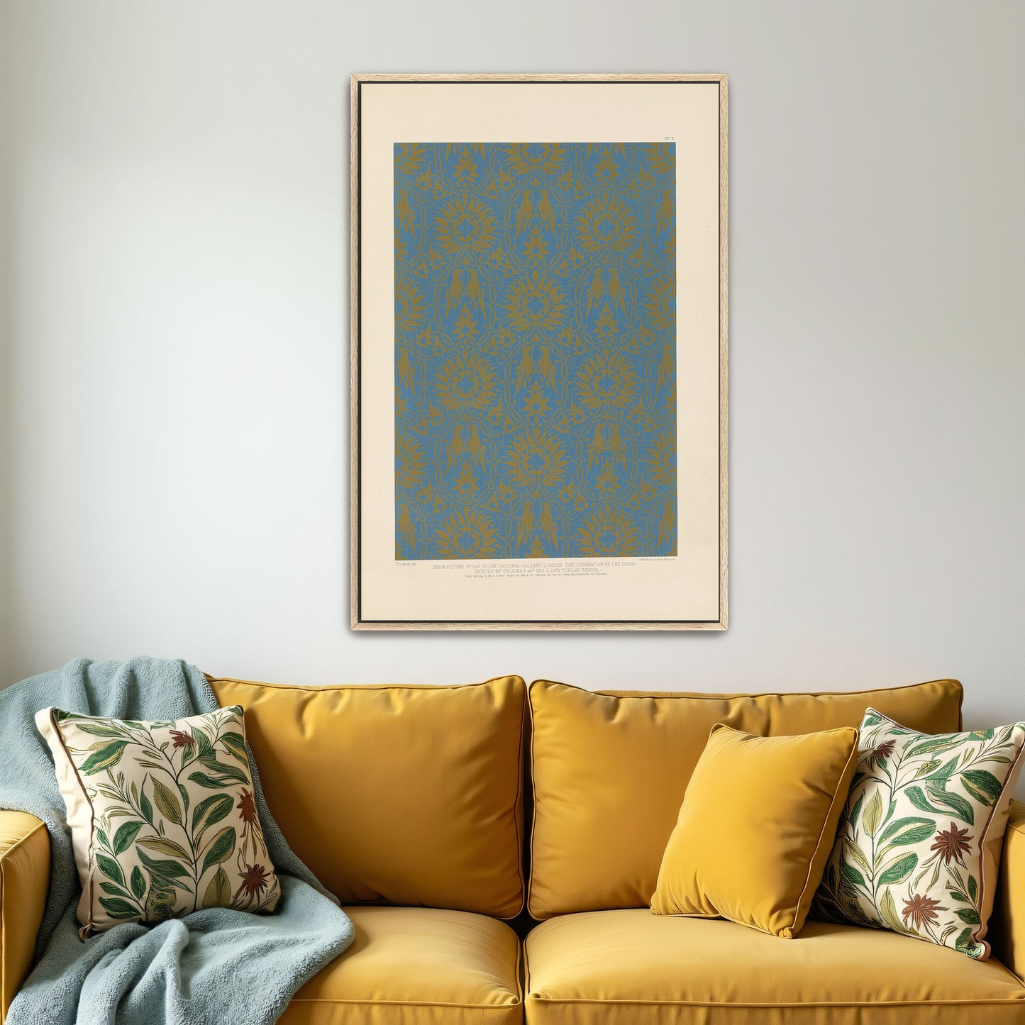 Italian Ornament Design Blue And Gold By Sydney Vacher