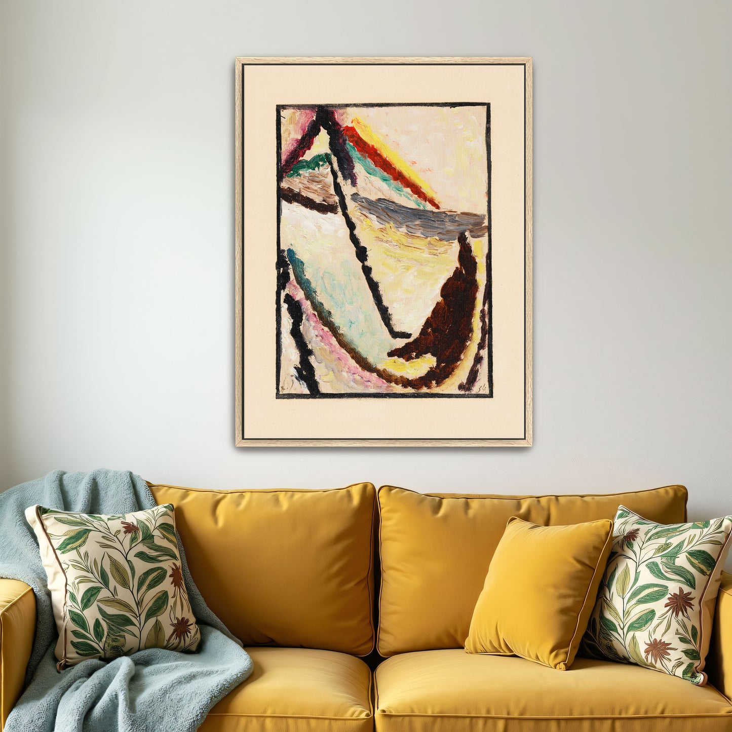 Abstract Expressionist Composition With Curved Lines And Vivid Colors By Alexej Von Jawlensky