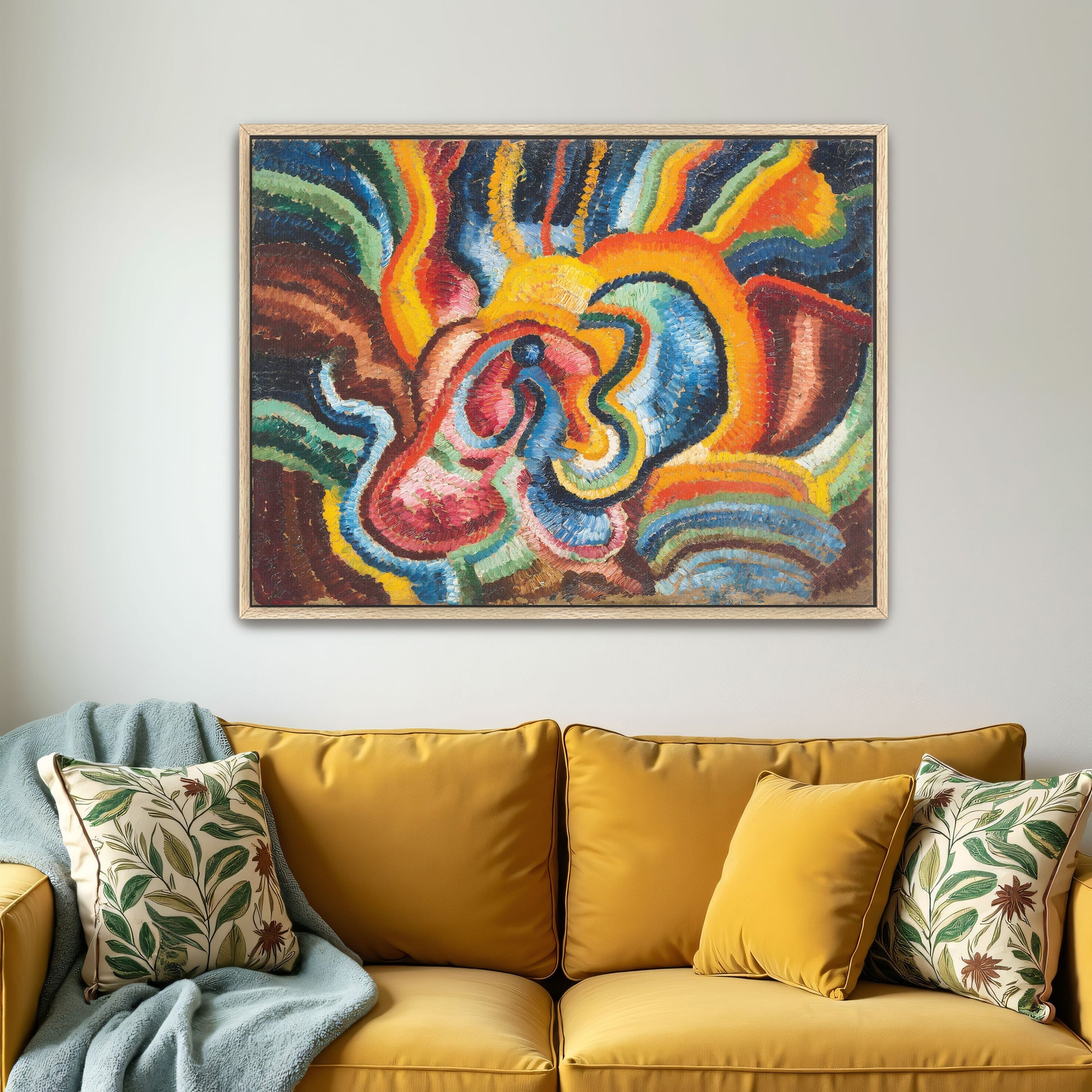 Abstract Composition With Swirling Colors By Wilhelm Morgner