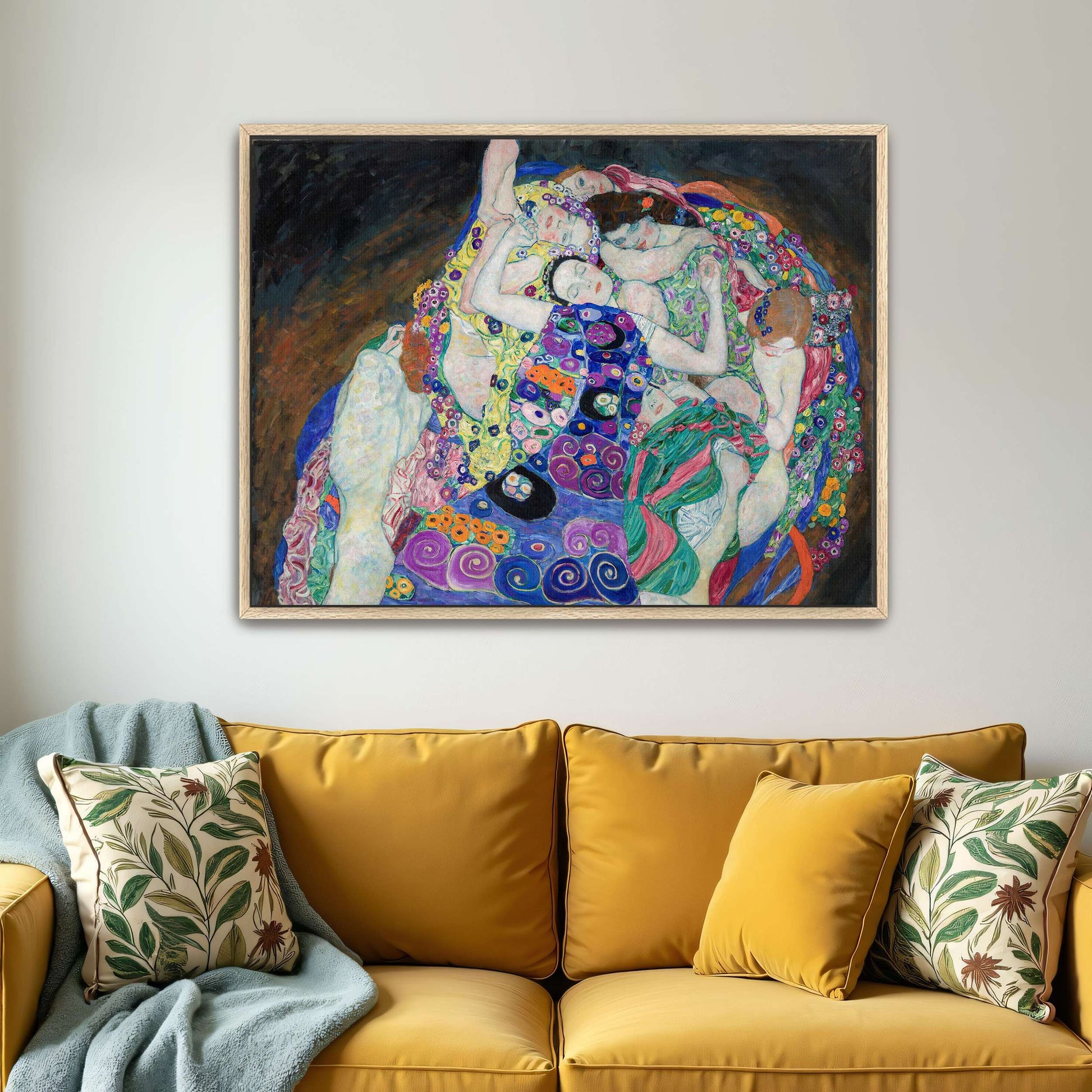Women intertwined in a floral embrace by Gustav Klimt