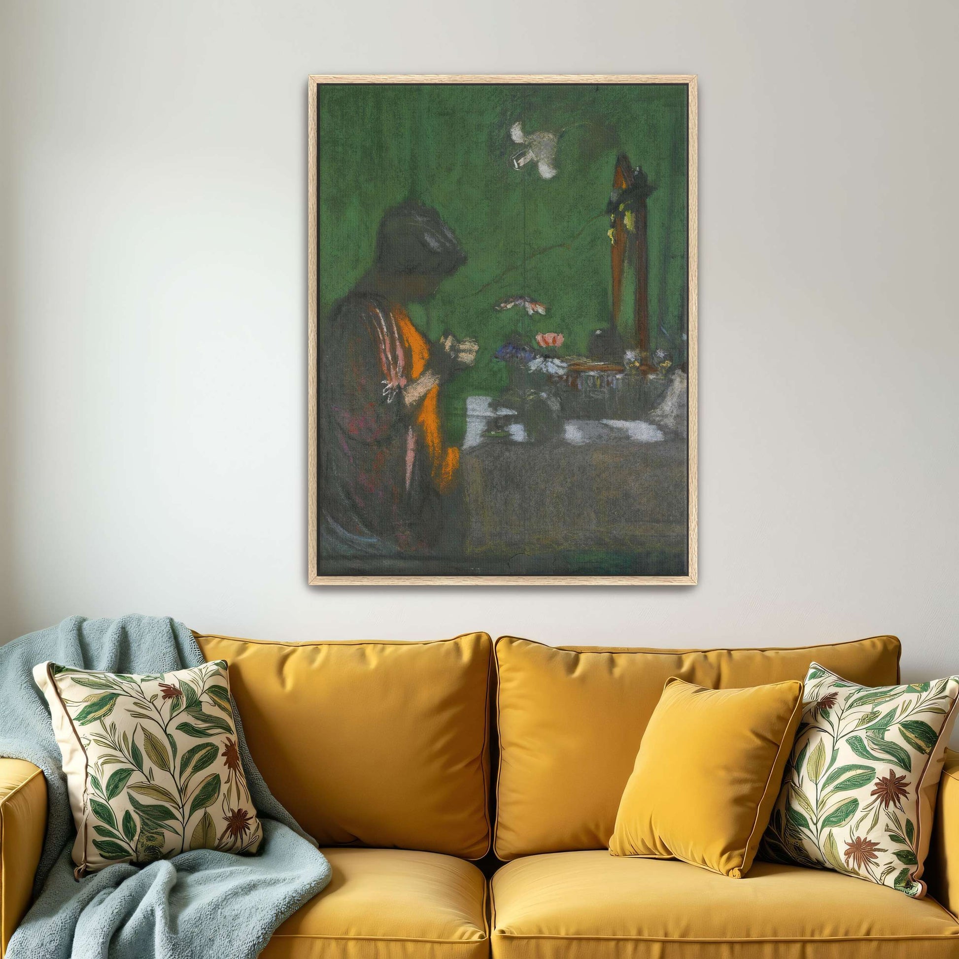 Woman In A Room With A Mirror And Flowers By Édouard Vuillard