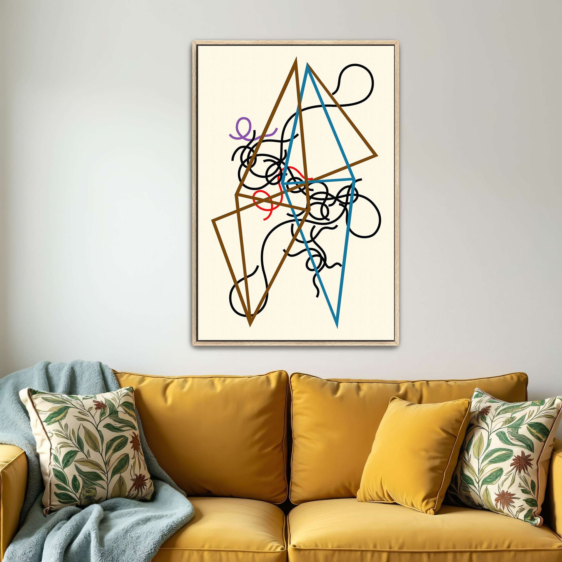 Abstract art with geometric shapes and lines by Myriam Thyes