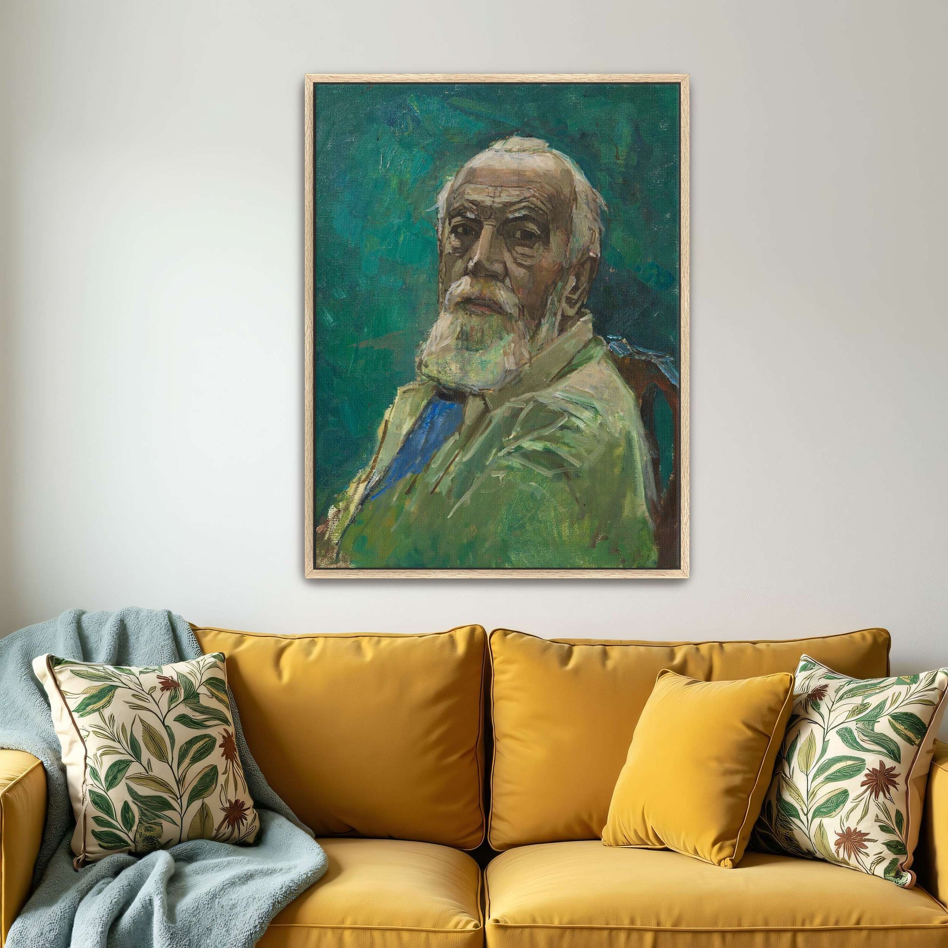 Self-portrait of an elderly man by Carl Moll