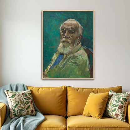 Self-portrait of an elderly man by Carl Moll