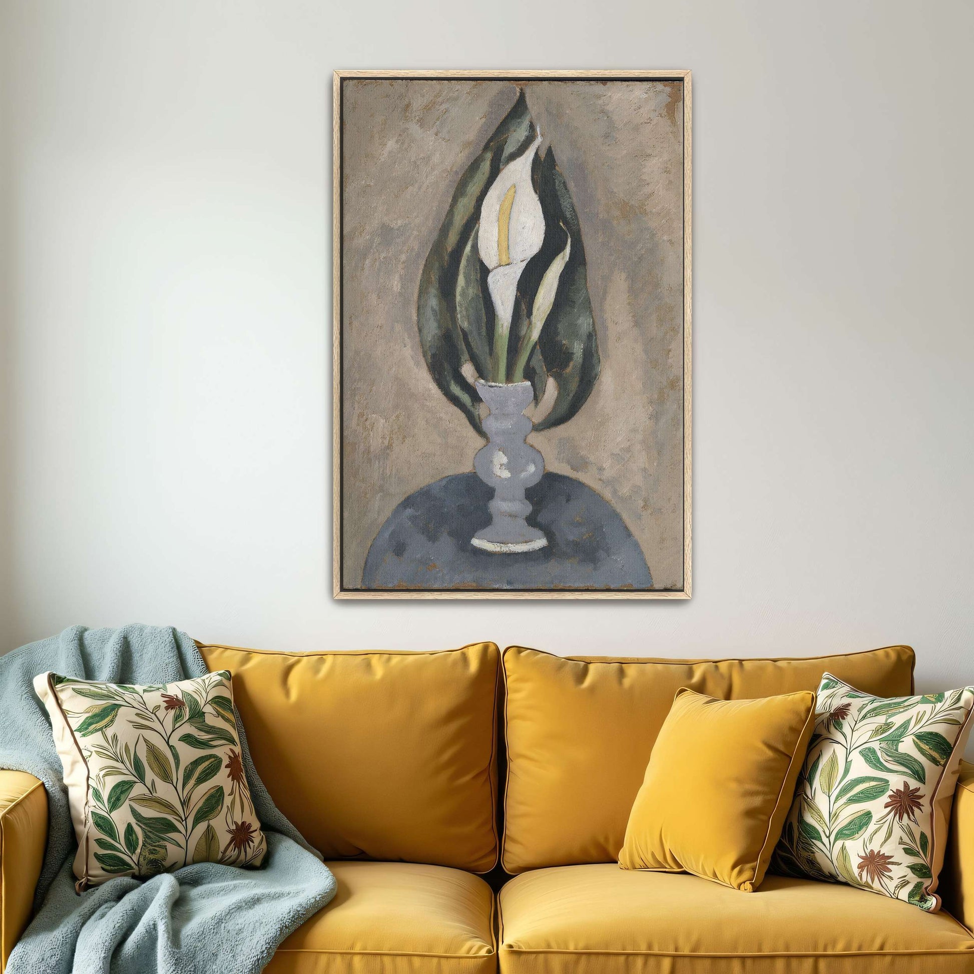 White Calla Lily in Vase by Marsden Hartley