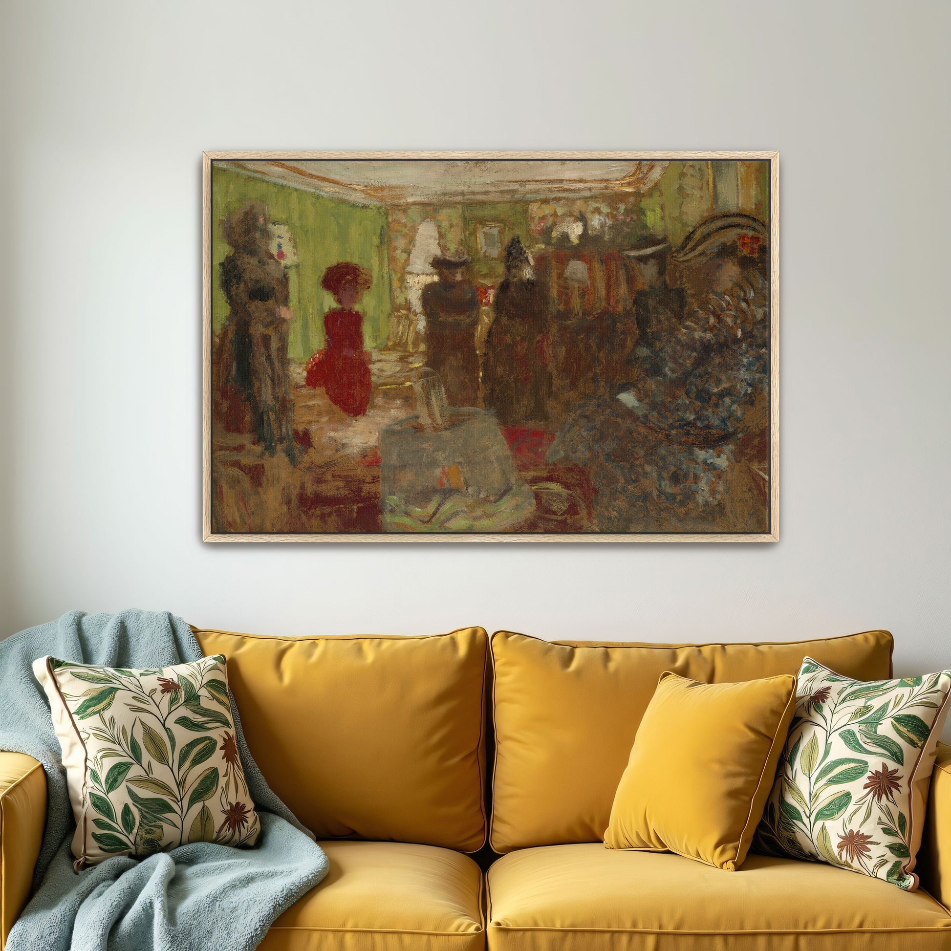 Interior Scene With Figures In A Parisian Salon By Édouard Vuillard