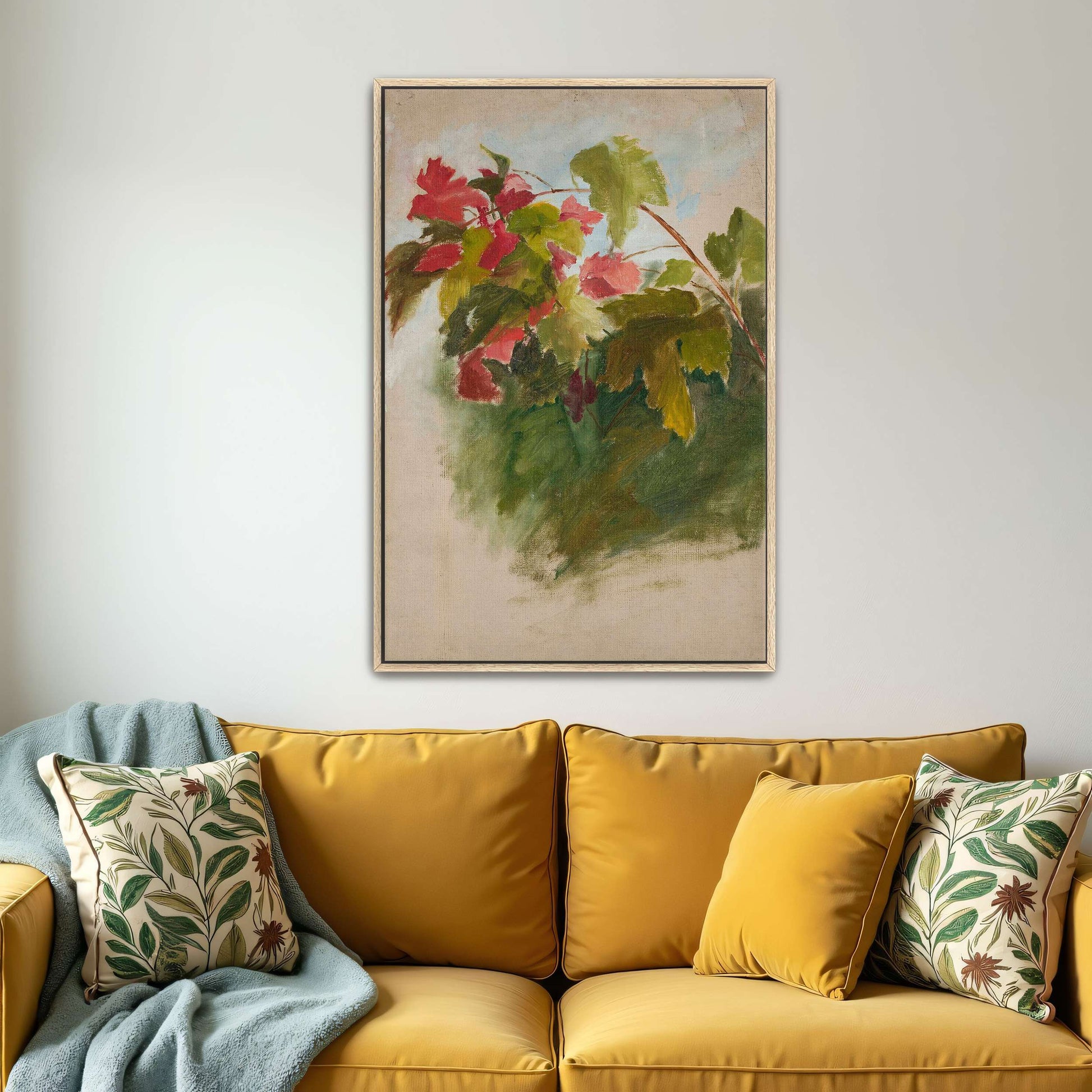 Vine leaves in autumn by Jan Ciągliński