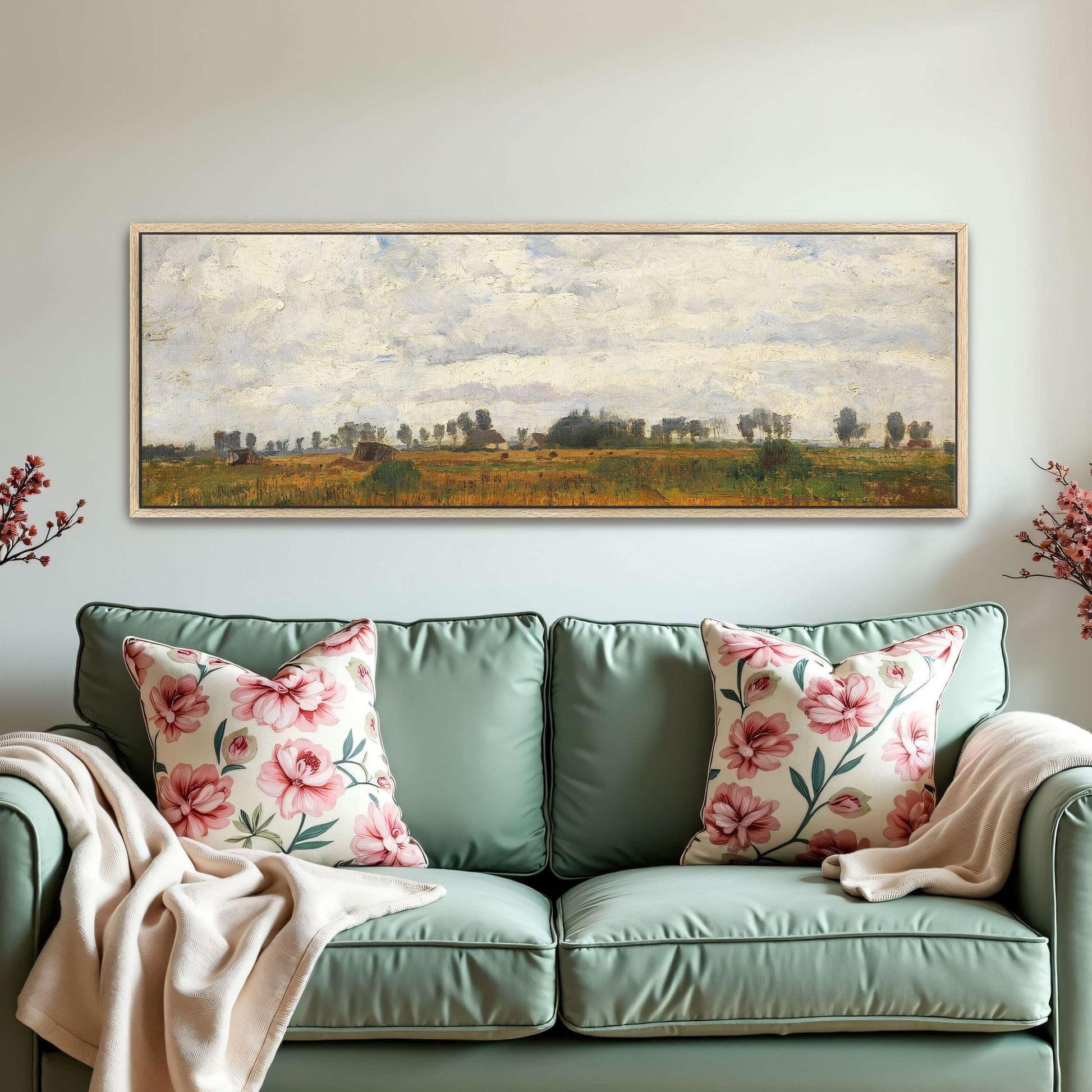 Rural landscape with cloudy sky by Paul Baum