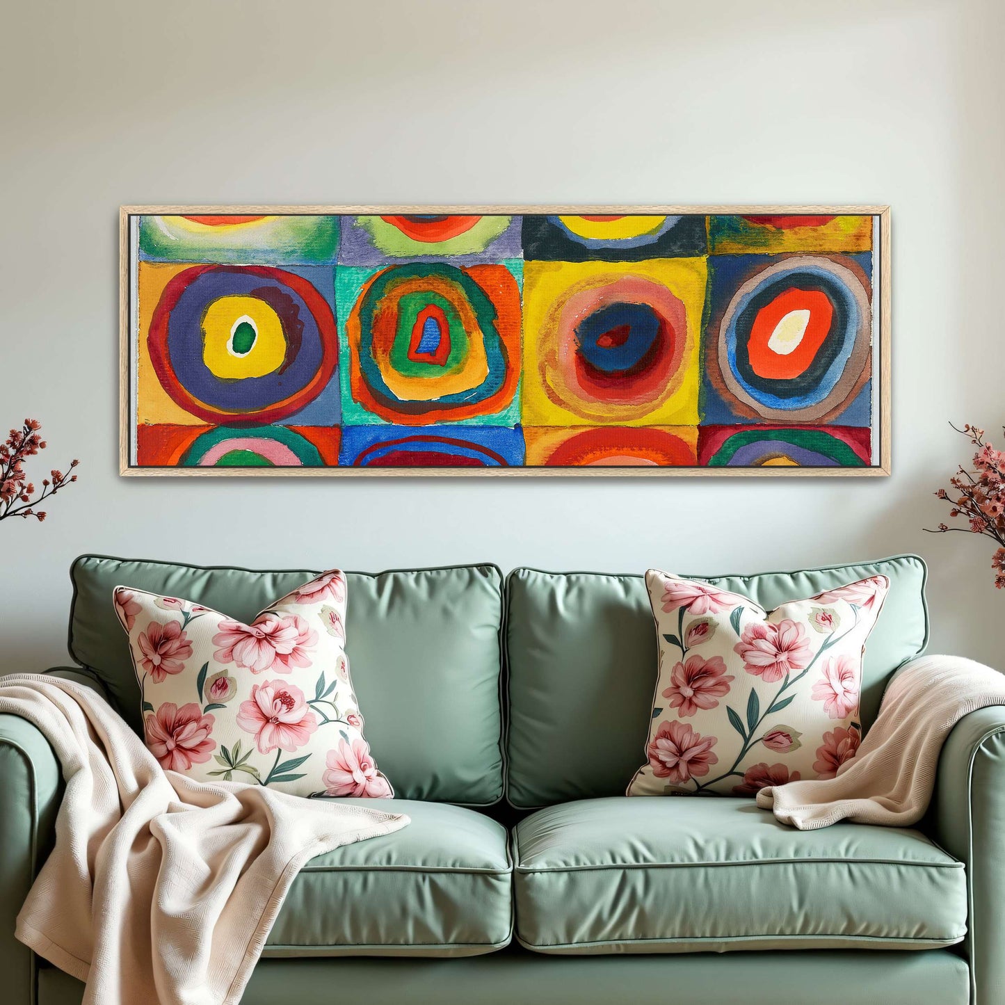 Abstract painting with concentric circles by Wassily Kandinsky