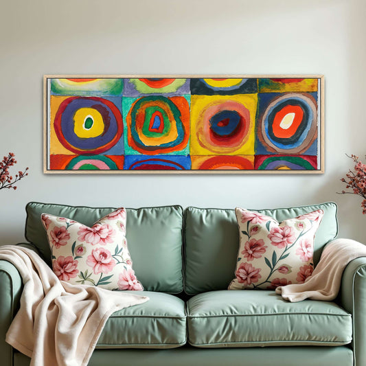 Abstract painting with concentric circles by Wassily Kandinsky