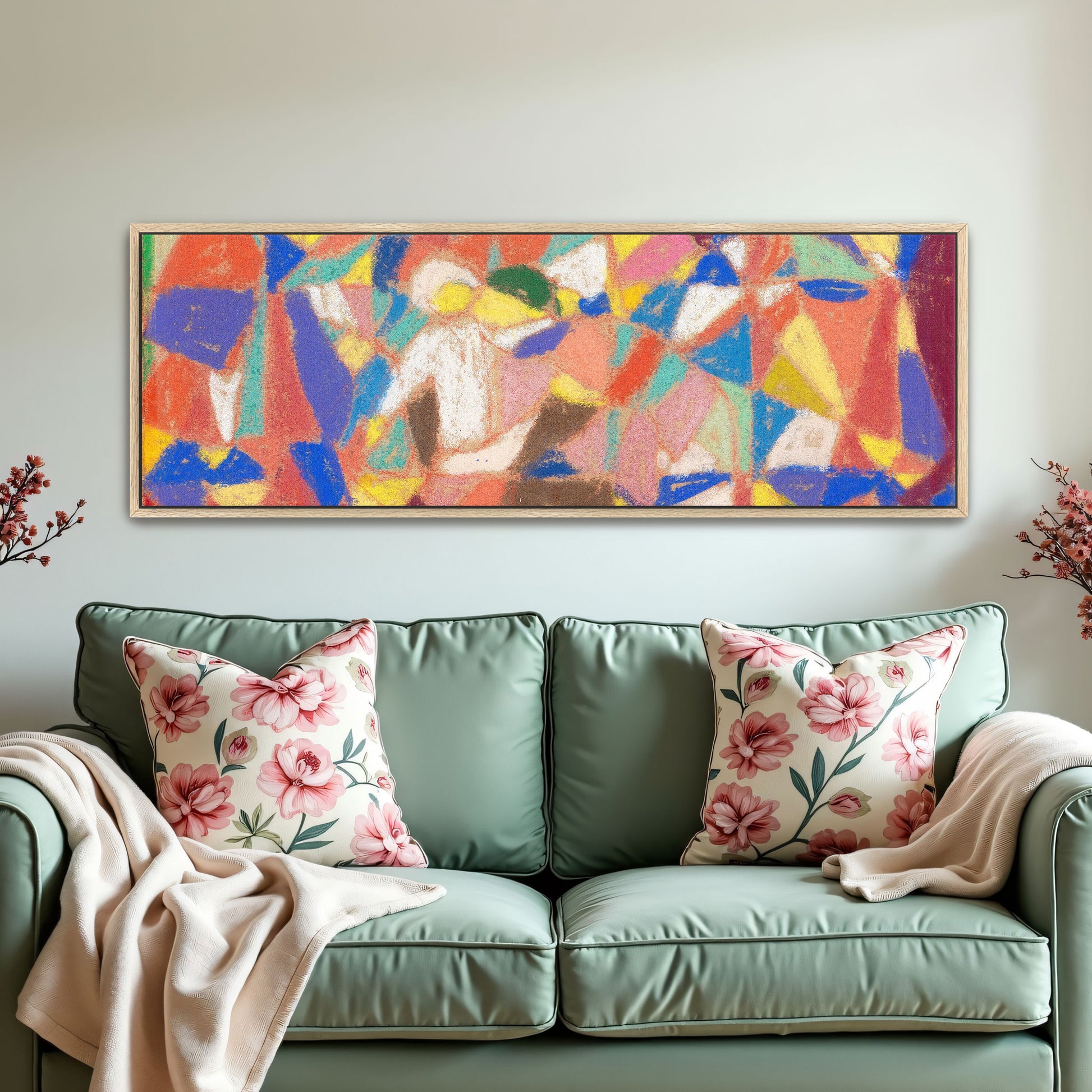 Abstract colorful art with geometric shapes by Adolf Hölzel