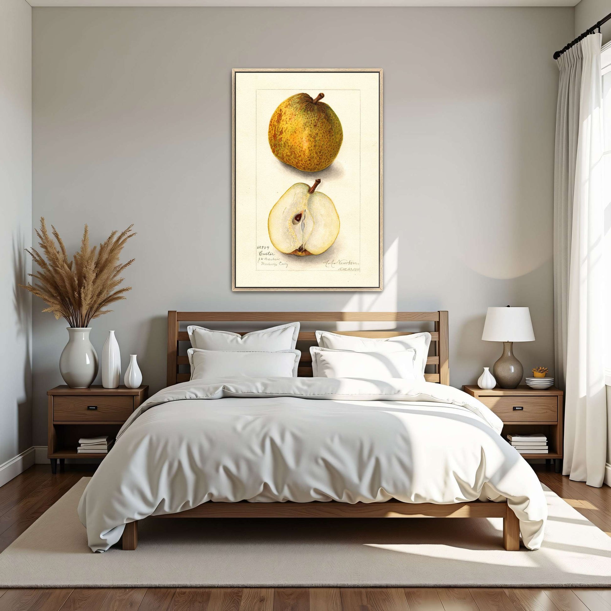 Watercolor painting of pears by Amanda Almira Newton