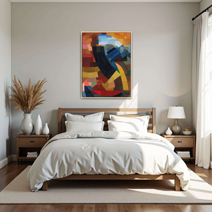 Abstract geometric art with curved lines by Otto Freundlich