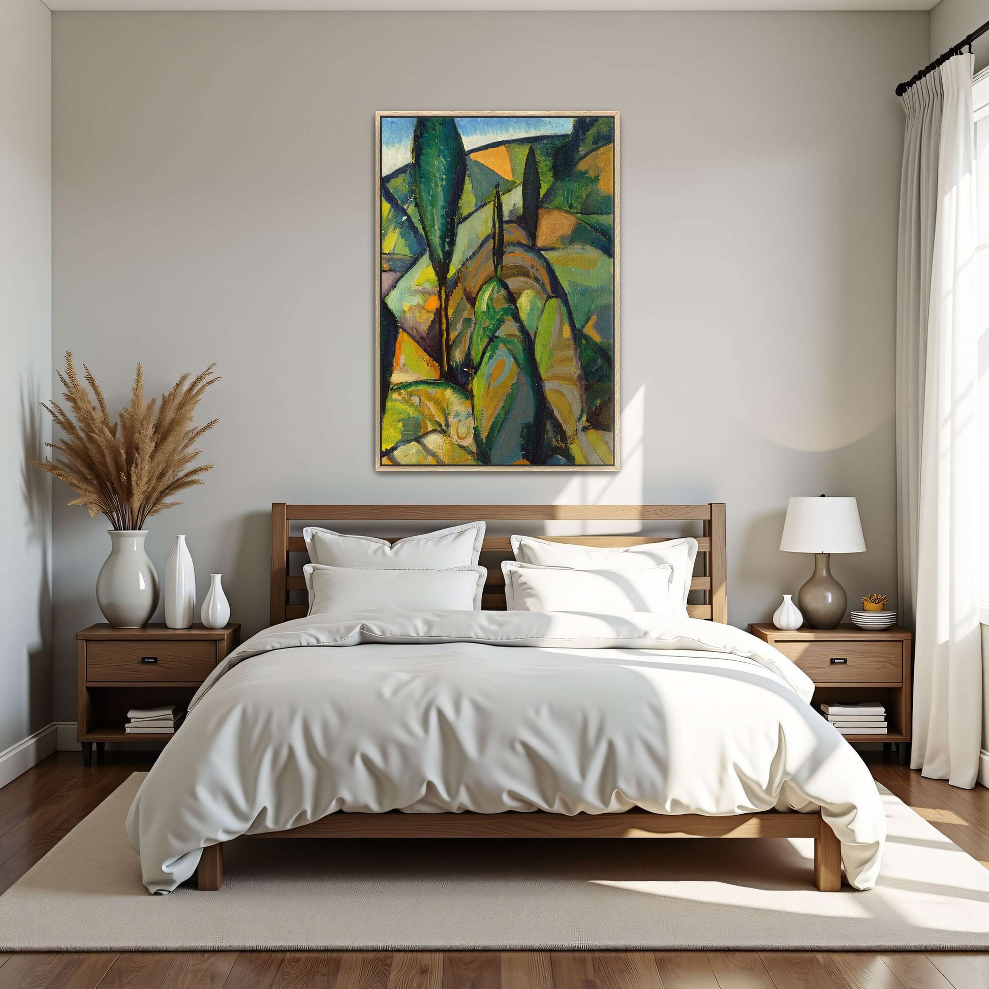 Abstract landscape with trees by Charles H. Walther