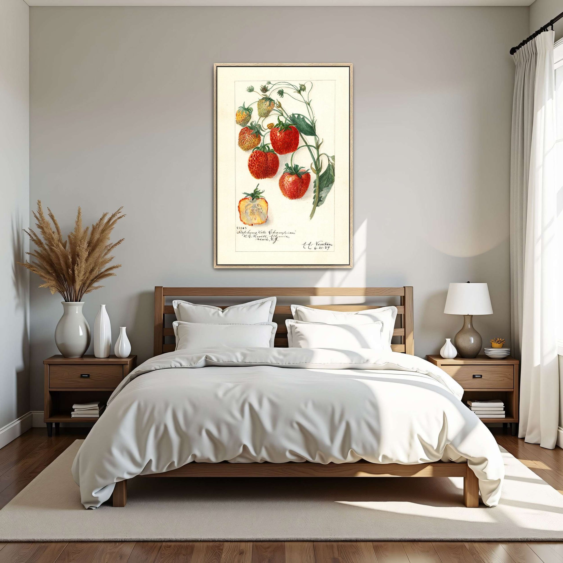 Watercolor painting of strawberries by Amanda Almira Newton