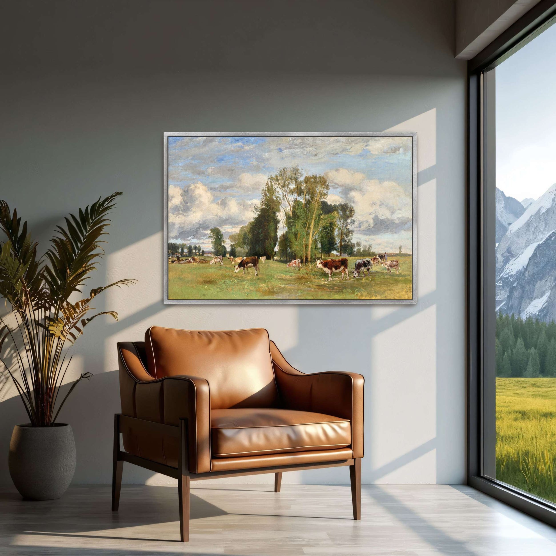 Pasture Landscape with Cows by Eugen Jettel