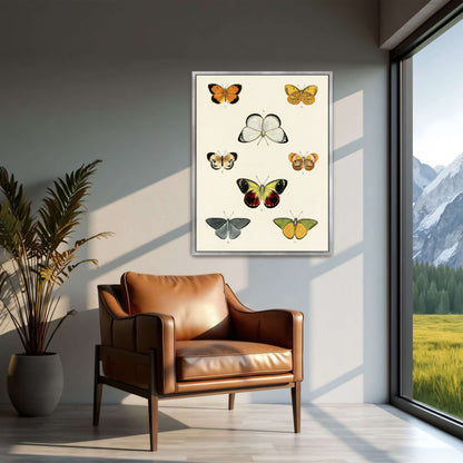 Collection of butterflies on a white page by Pieter Cramer