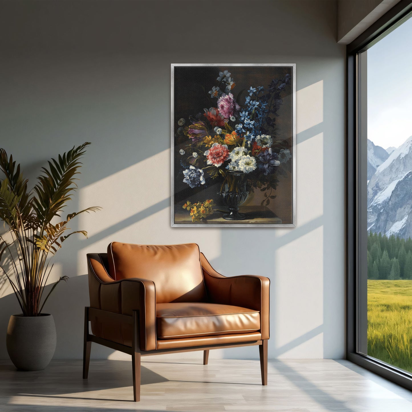 Still Life With Flowers In Glass Vase By Jean-Baptiste Monnoyer