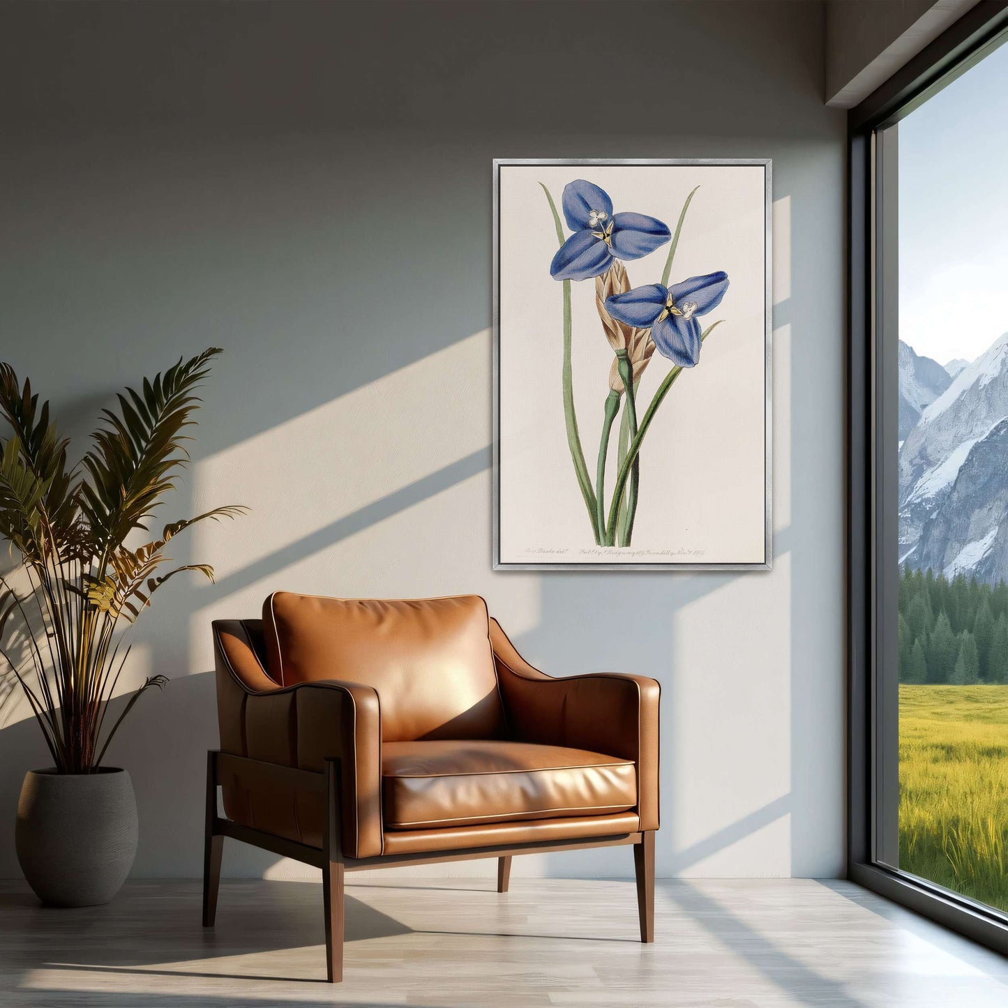 Blue flowers botanical illustration by Sydenham Edwards