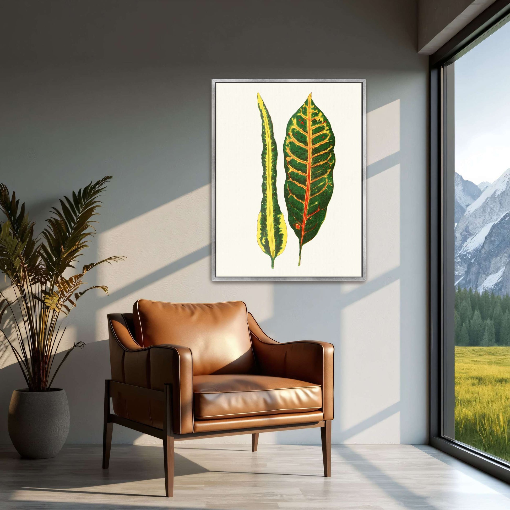Two Croton Leaves by Edward Joseph Lowe