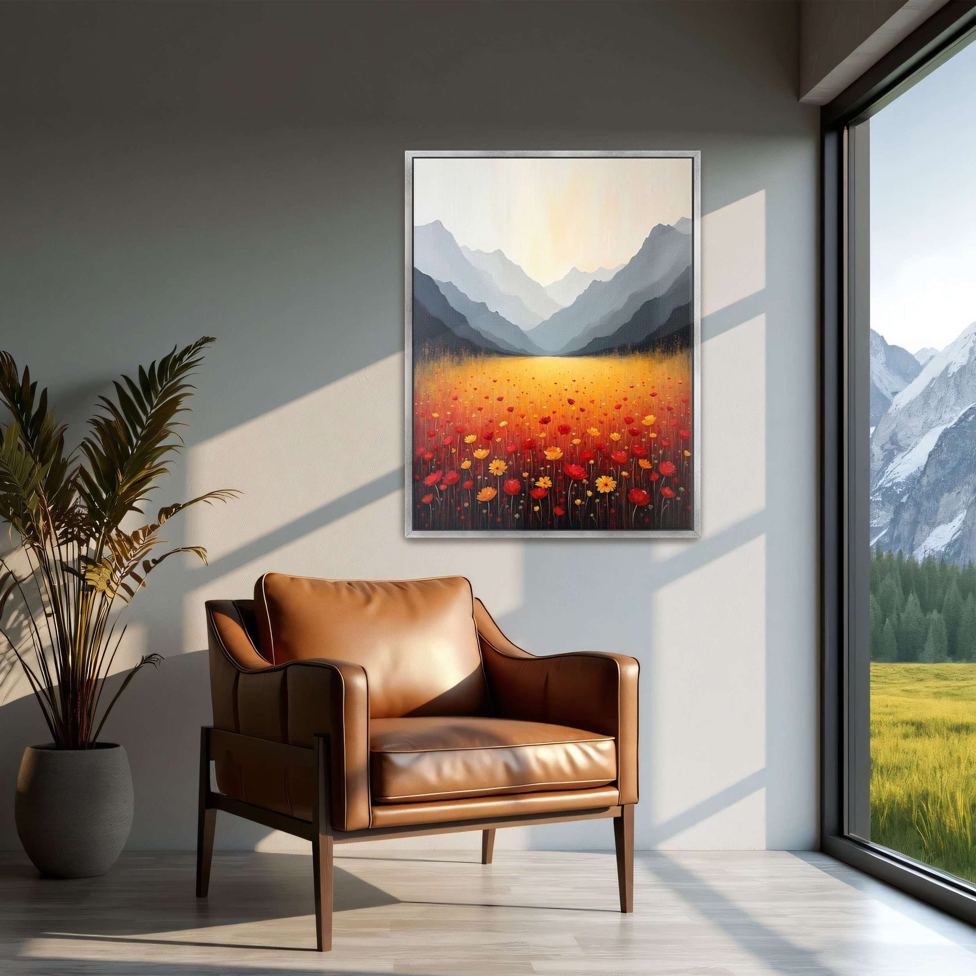 Mountain Landscape with Wildflowers by Yara Rabibzad