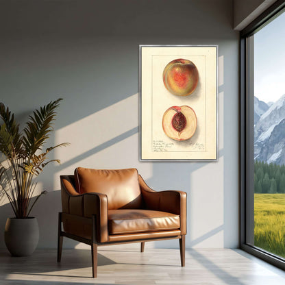 Peach Watercolor Painting by Ellen Isham Schutt