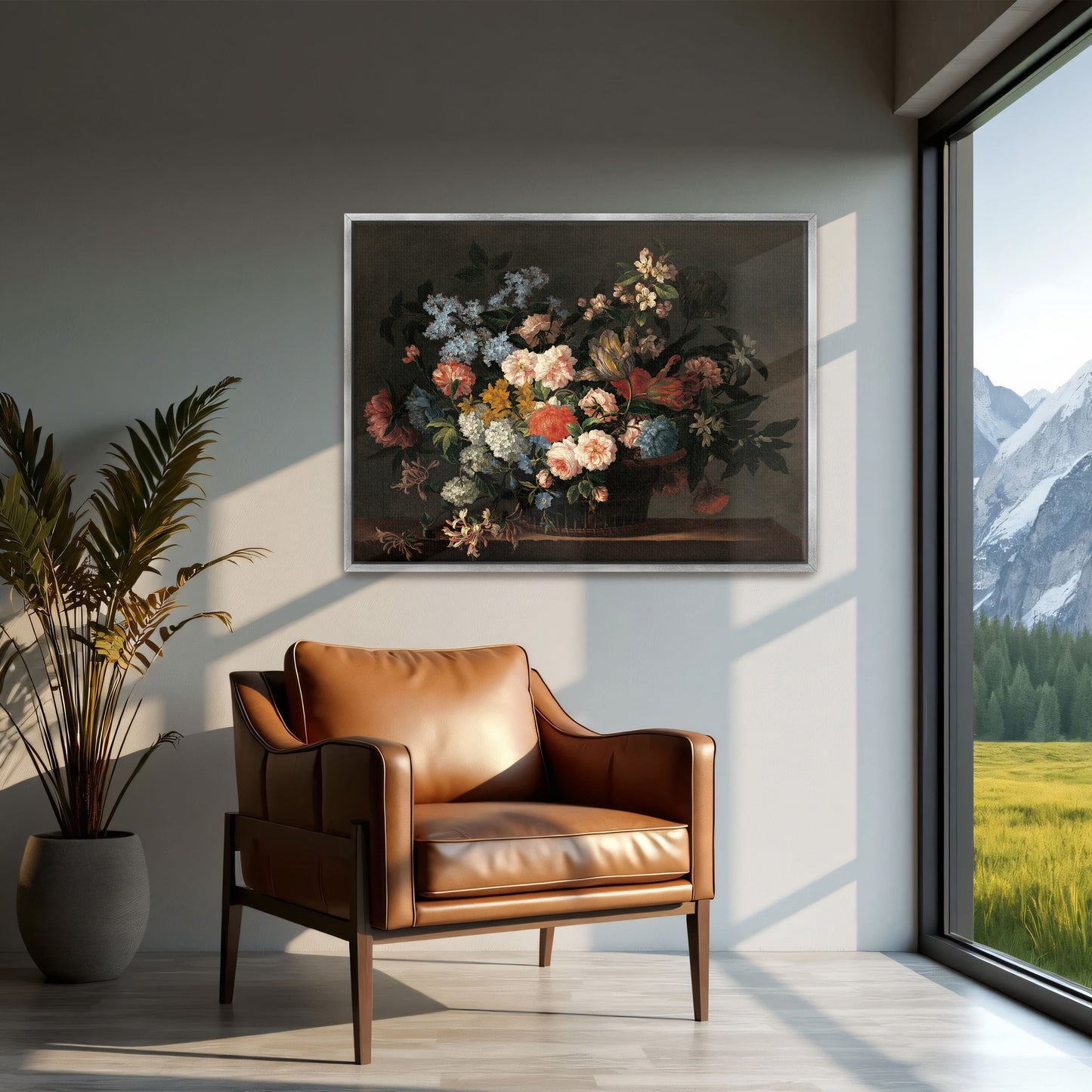 Still Life With Basket Of Flowers By Jean-Baptiste Monnoyer