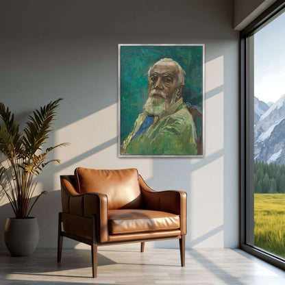 Self-portrait of an elderly man by Carl Moll