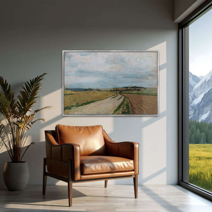 Country road, fields, and sky by Carl Moll