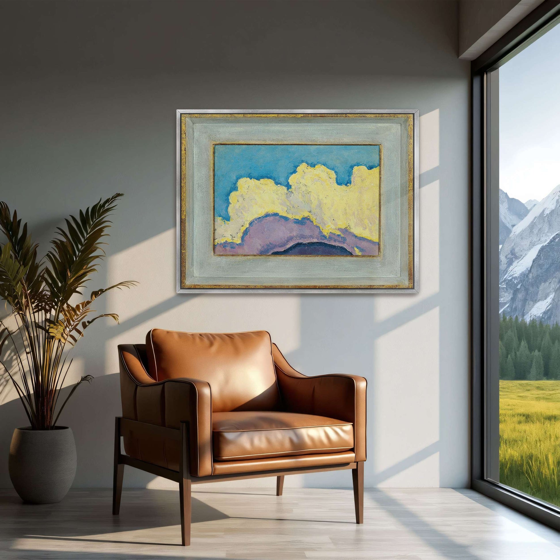Abstract Cloud Landscape Painting by Koloman Moser