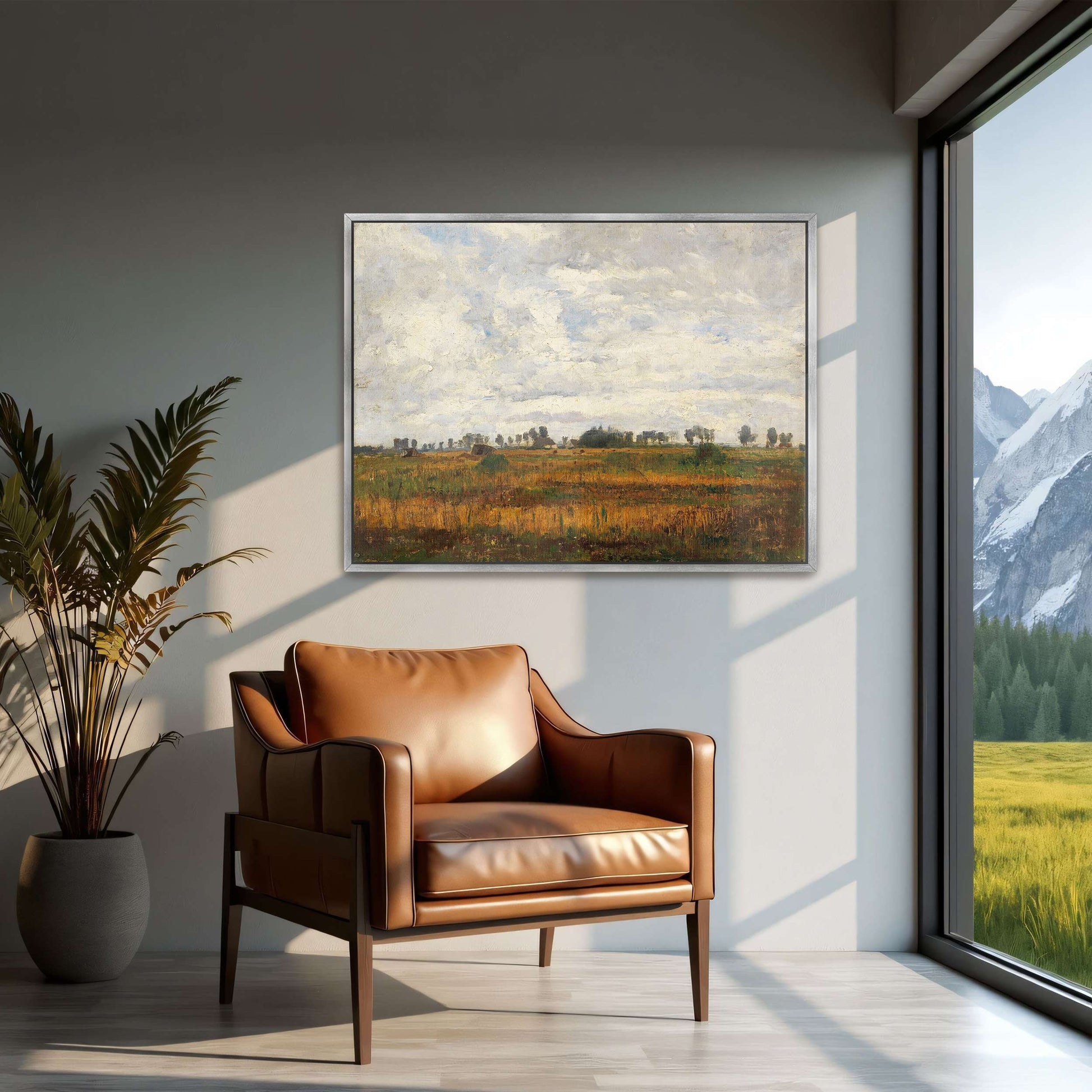 Rural landscape with cloudy sky by Paul Baum
