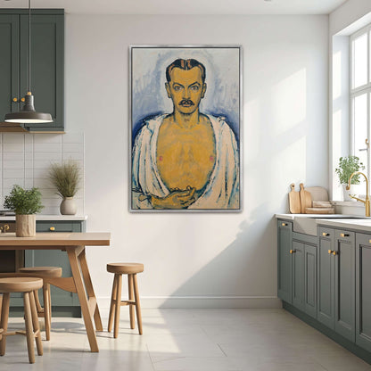 Self-portrait, man, bare chest by Koloman Moser