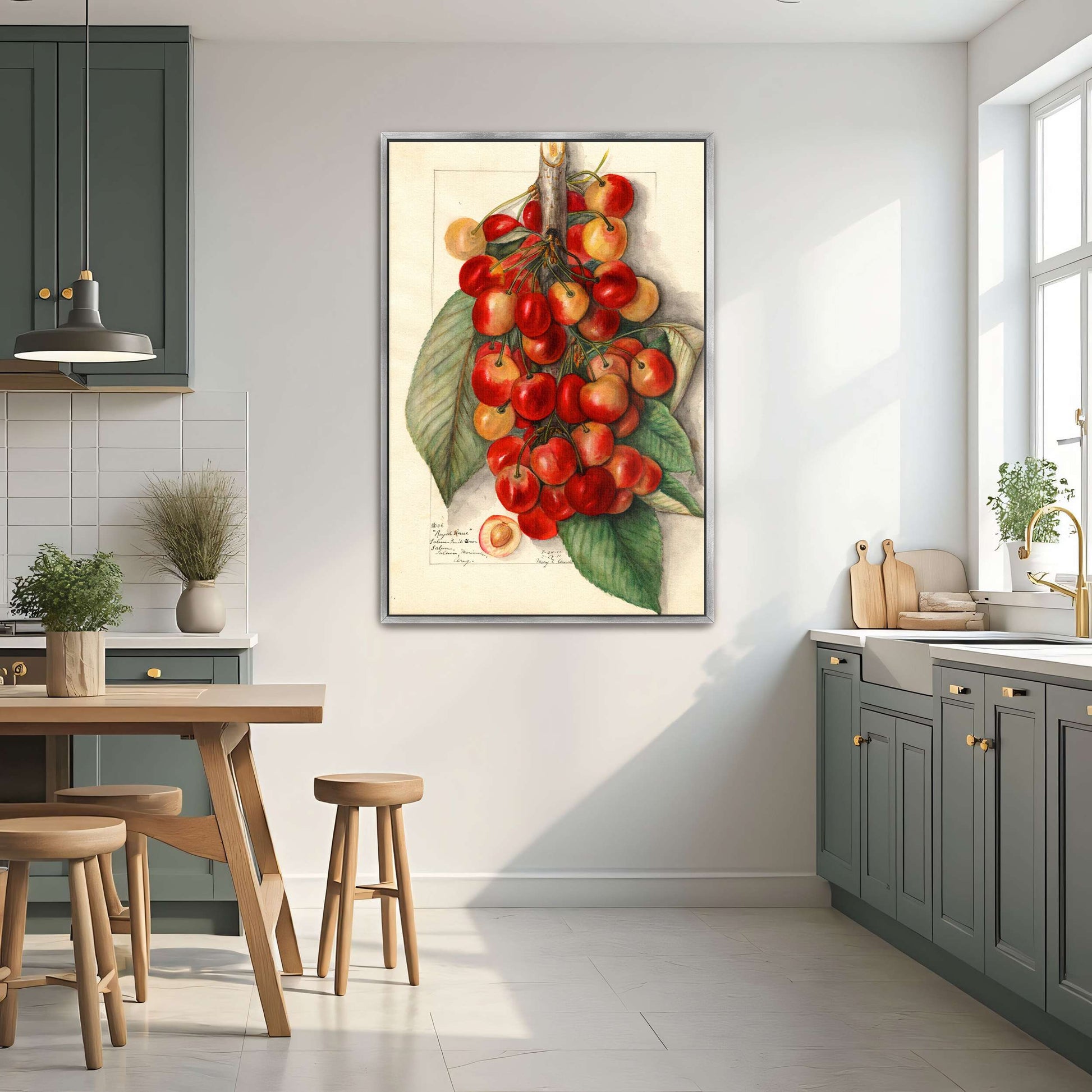 Watercolor painting of cherries by Mary Daisy Arnold