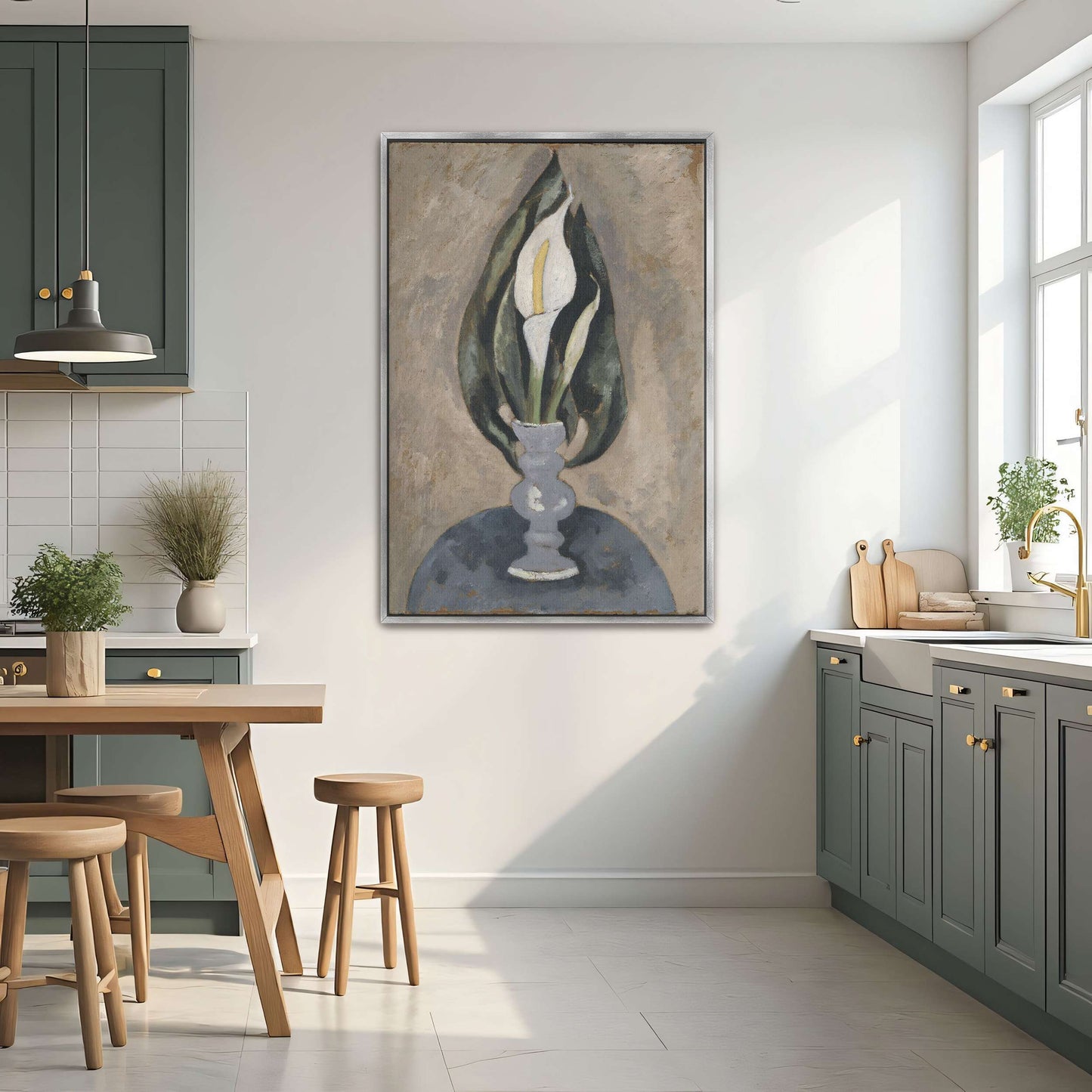 White Calla Lily in Vase by Marsden Hartley