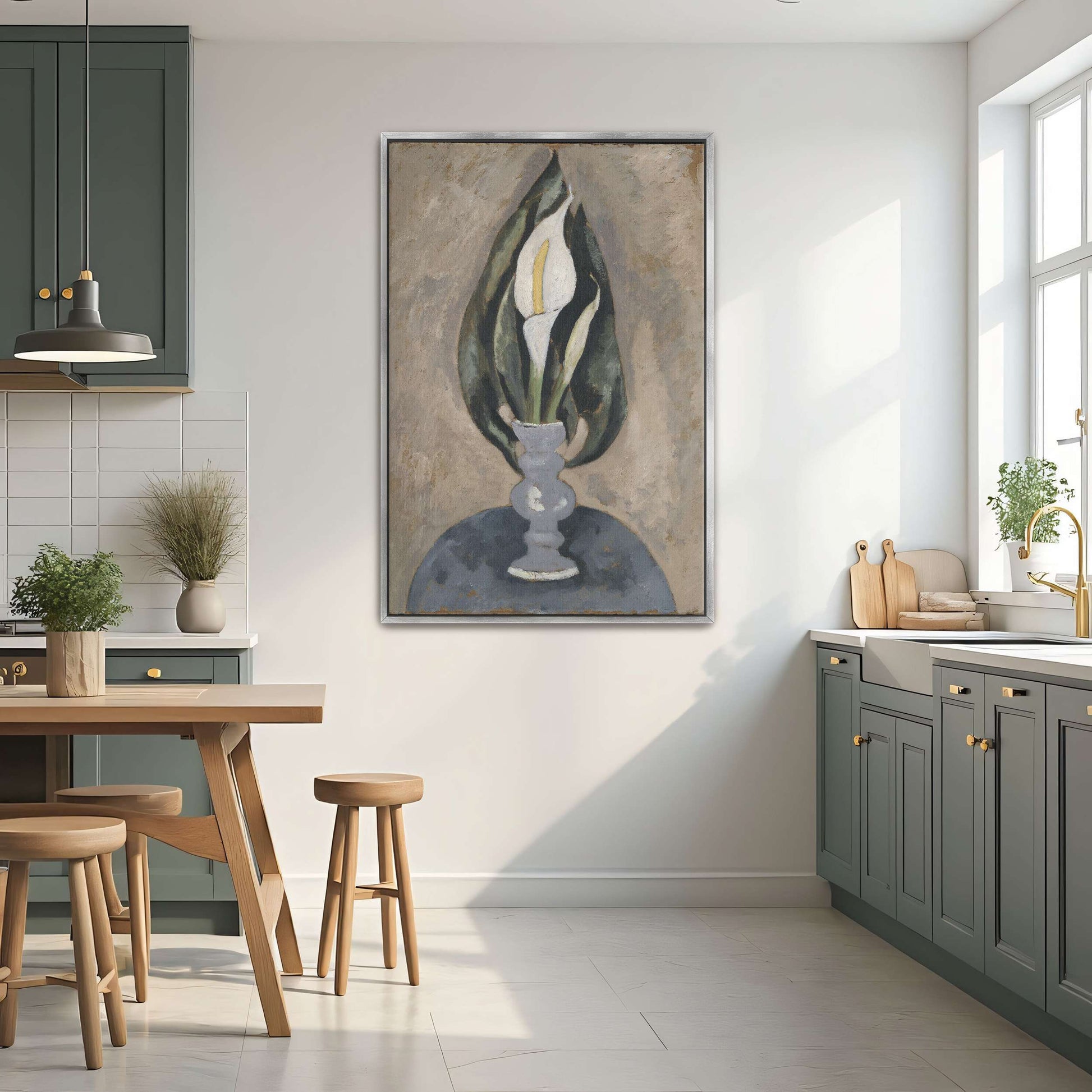 White Calla Lily in Vase by Marsden Hartley