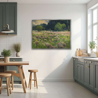 Field of wildflowers with trees by William Henry Holmes