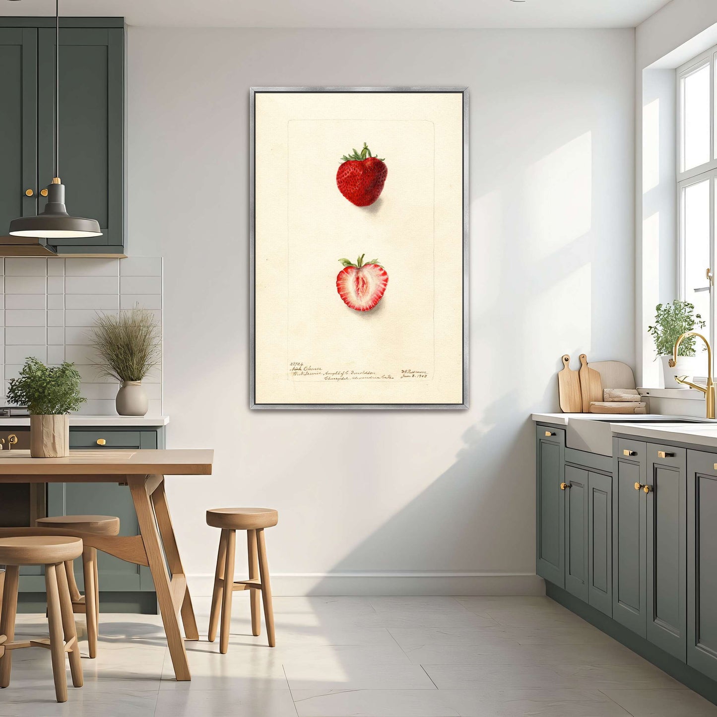 Watercolor painting of strawberries by Deborah Griscom Passmore