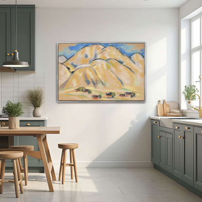 Pastel painting of hills and houses by Marsden Hartley