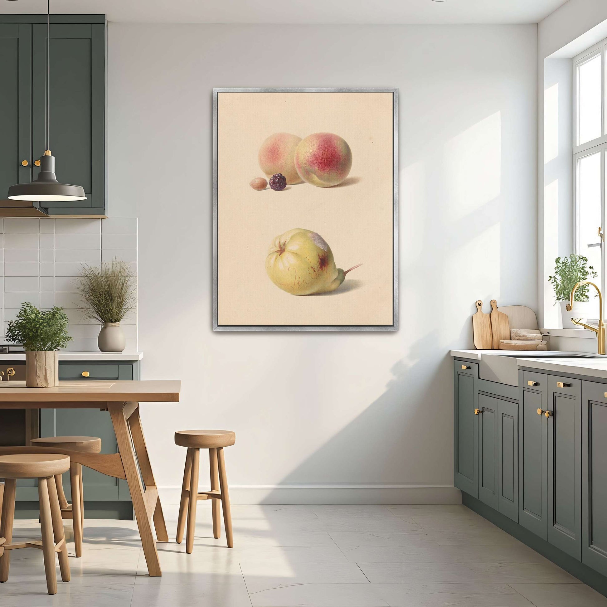 Peaches, blackberry, nut, pear by Hendrik Reekers