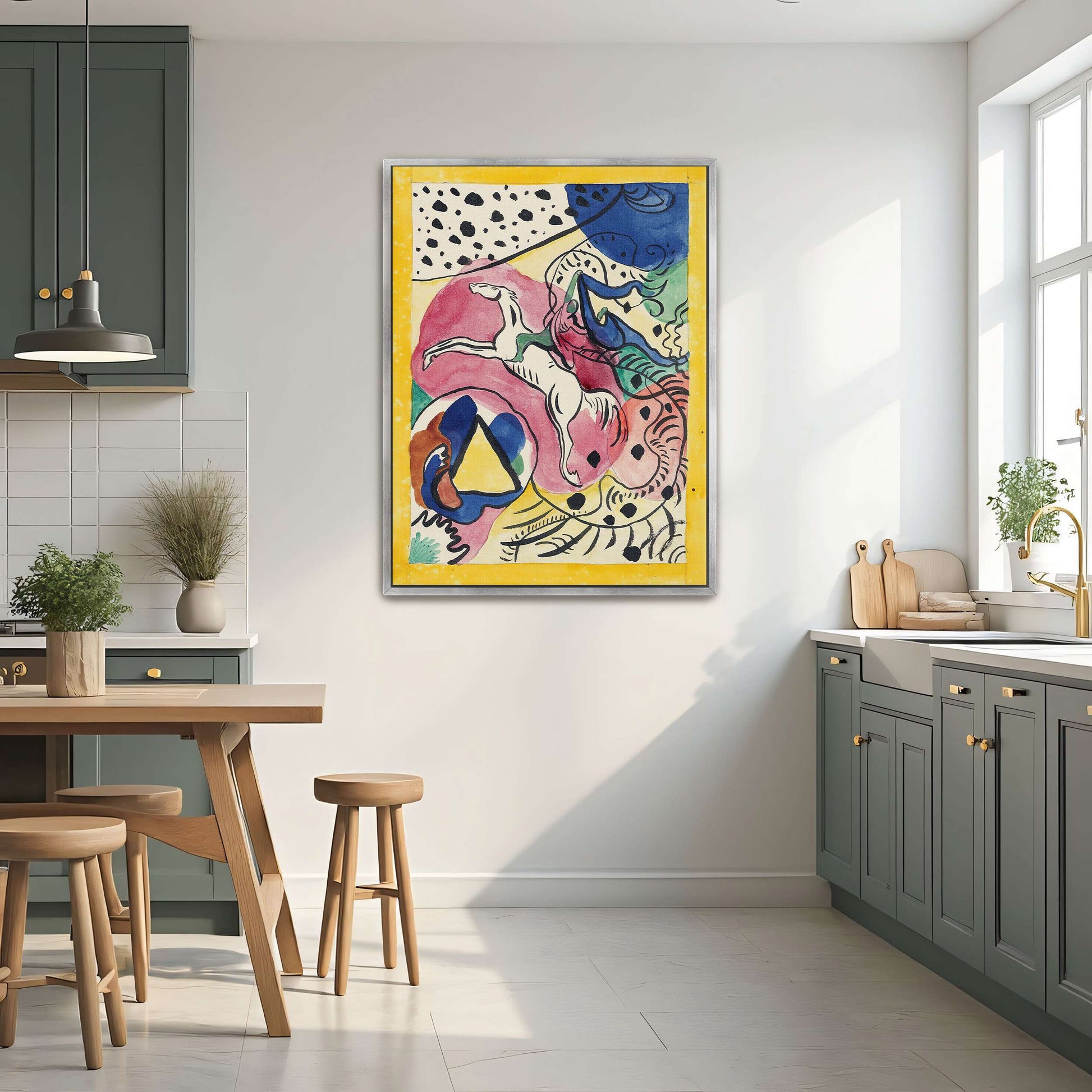 Abstract painting with a horse by Wassily Kandinsky