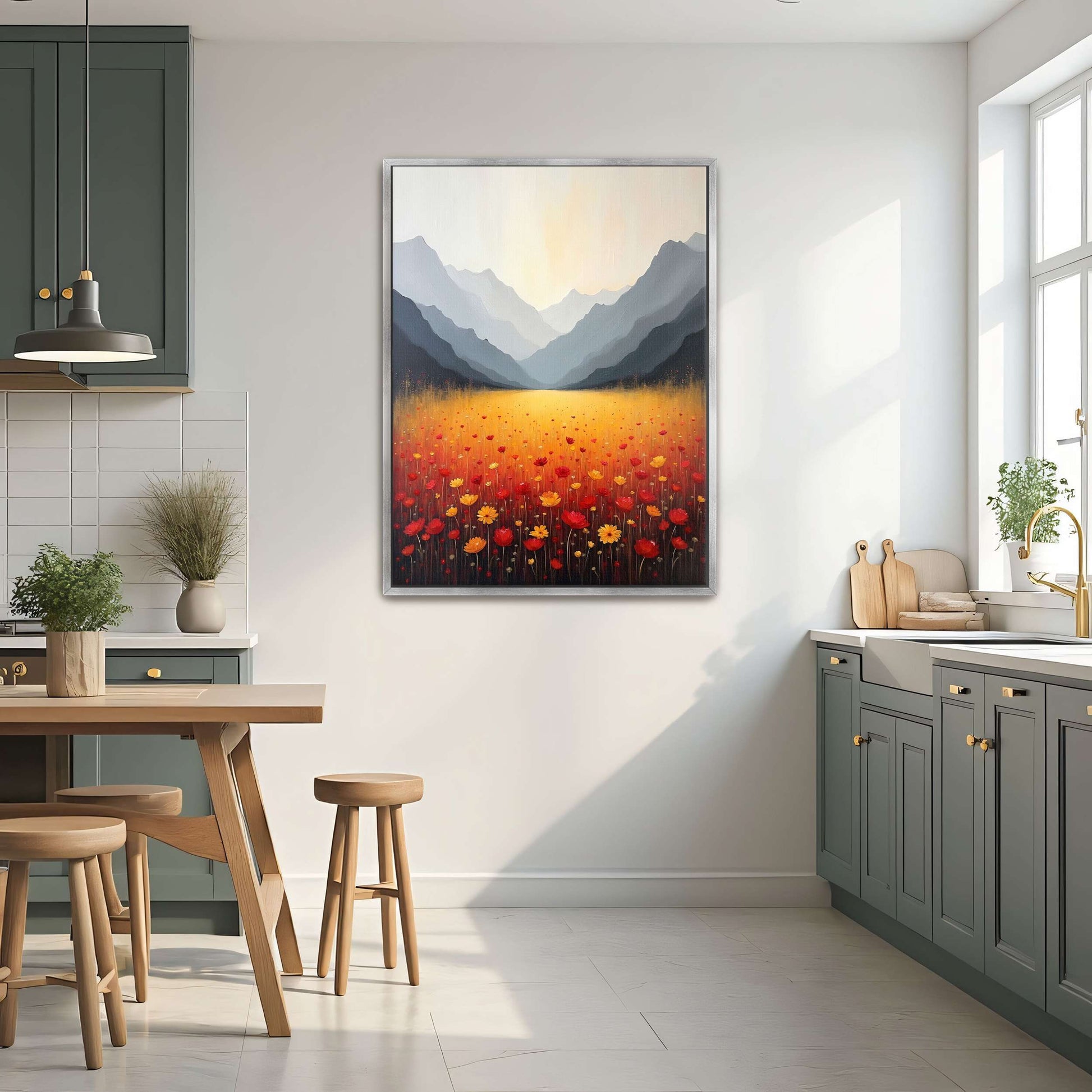 Mountain Landscape with Wildflowers by Yara Rabibzad