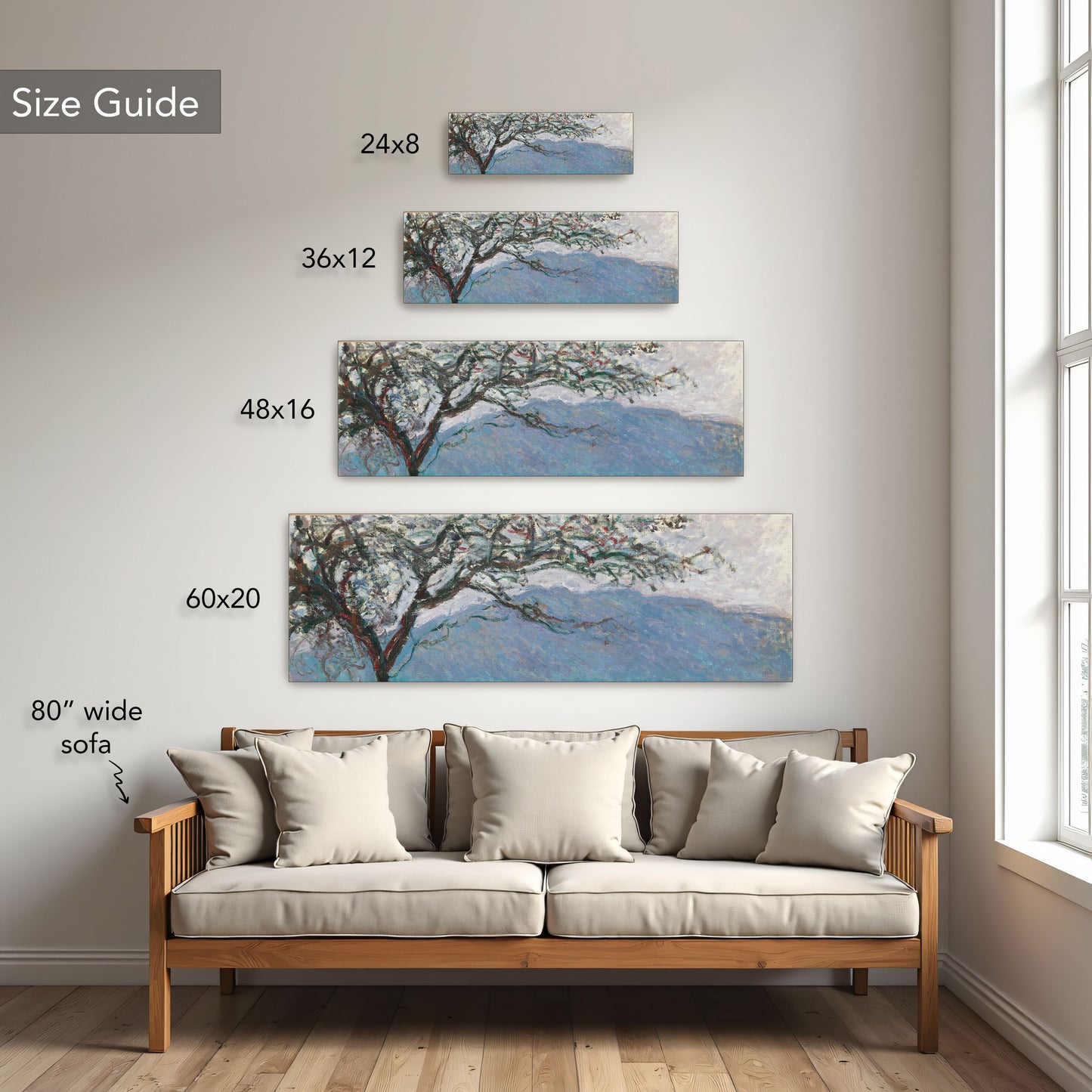 impressionist landscape painting with tree by Claude Monet