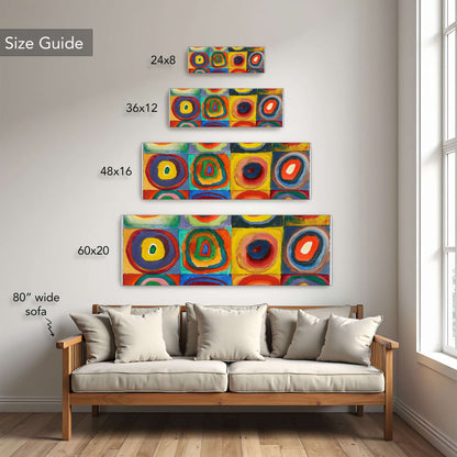 Abstract painting with concentric circles by Wassily Kandinsky