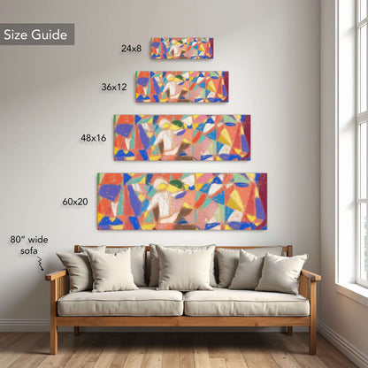 Abstract colorful art with geometric shapes by Adolf Hölzel