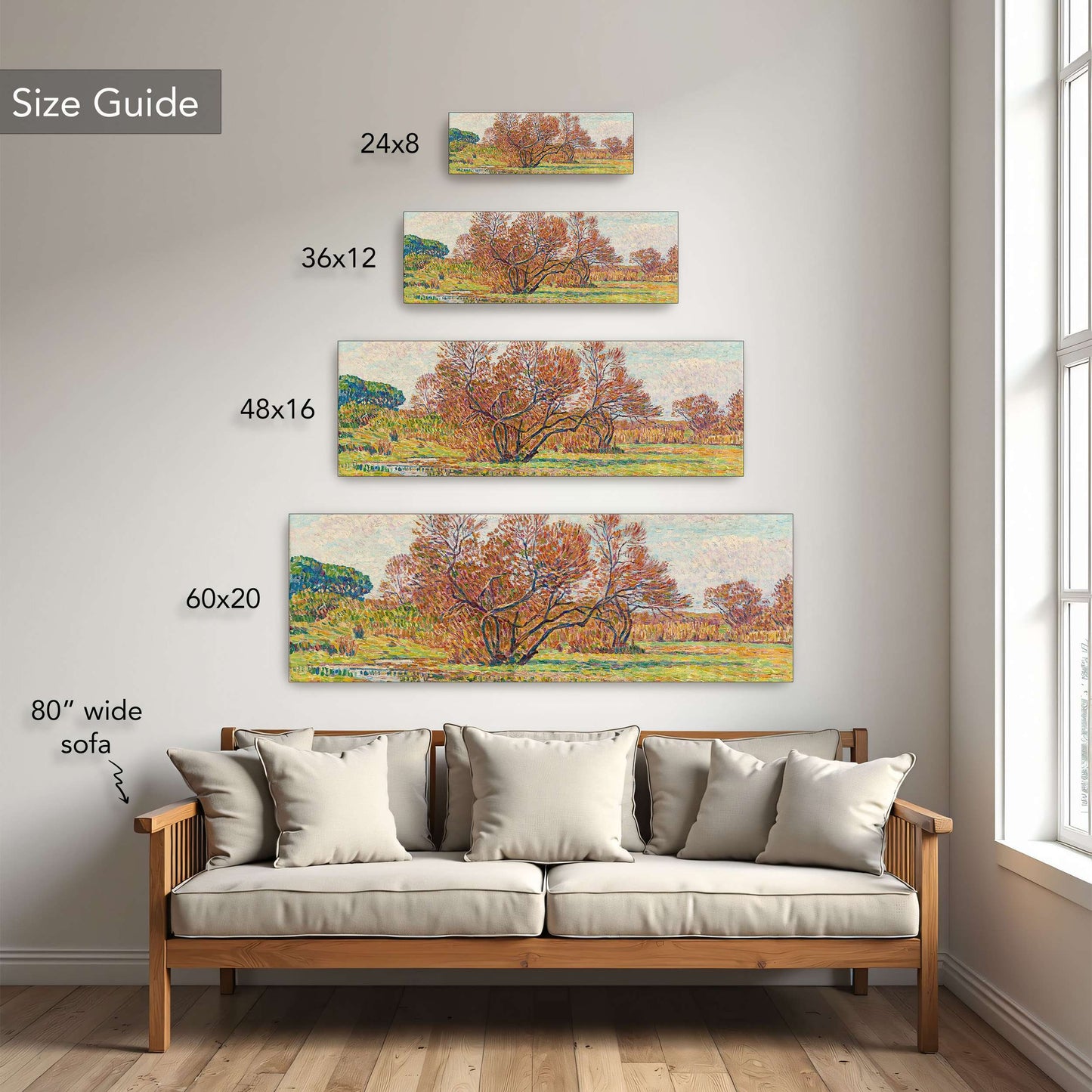 Autumn landscape with trees and river by Paul Baum